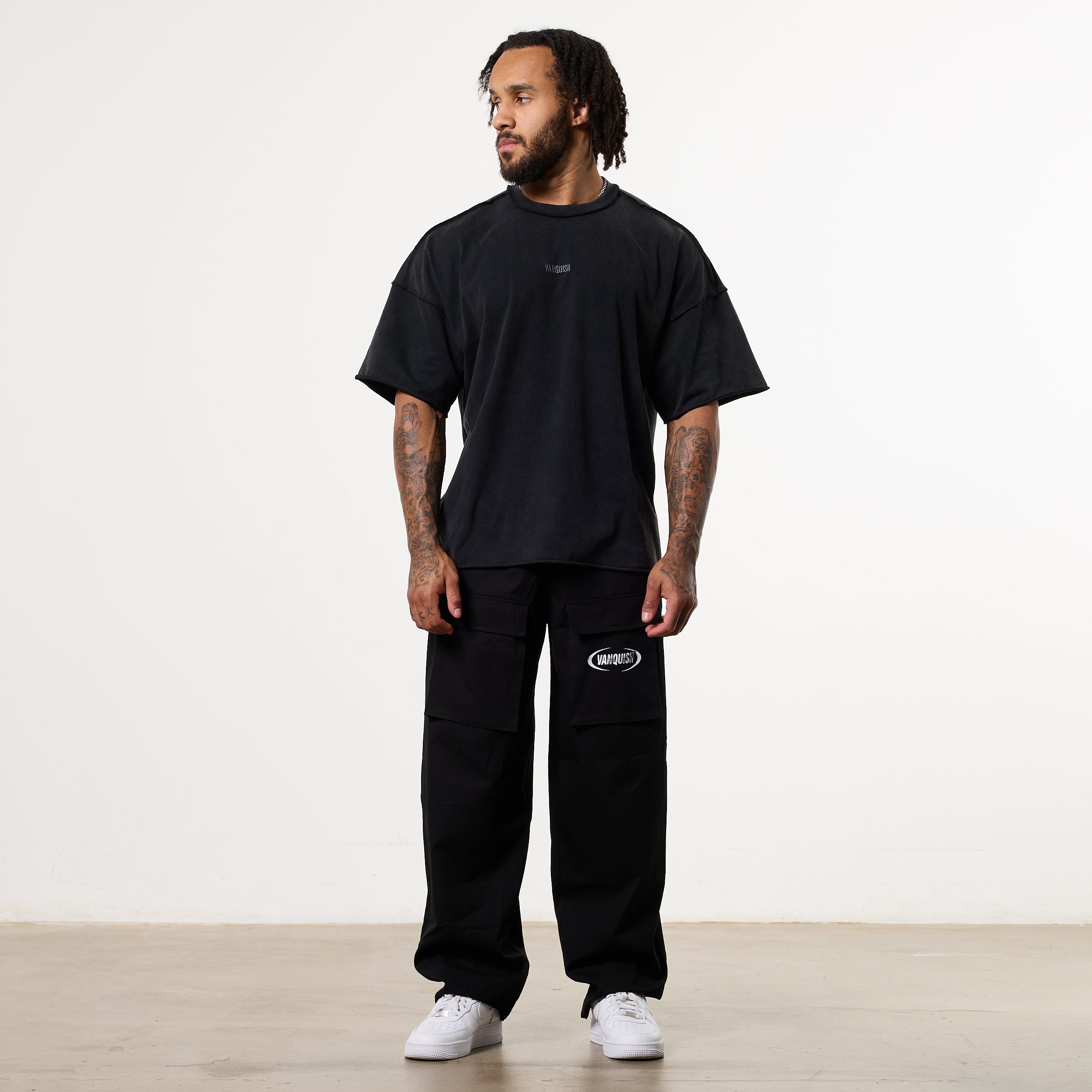 WASHED BLACK OVERSIZED BOXY T SHIRT