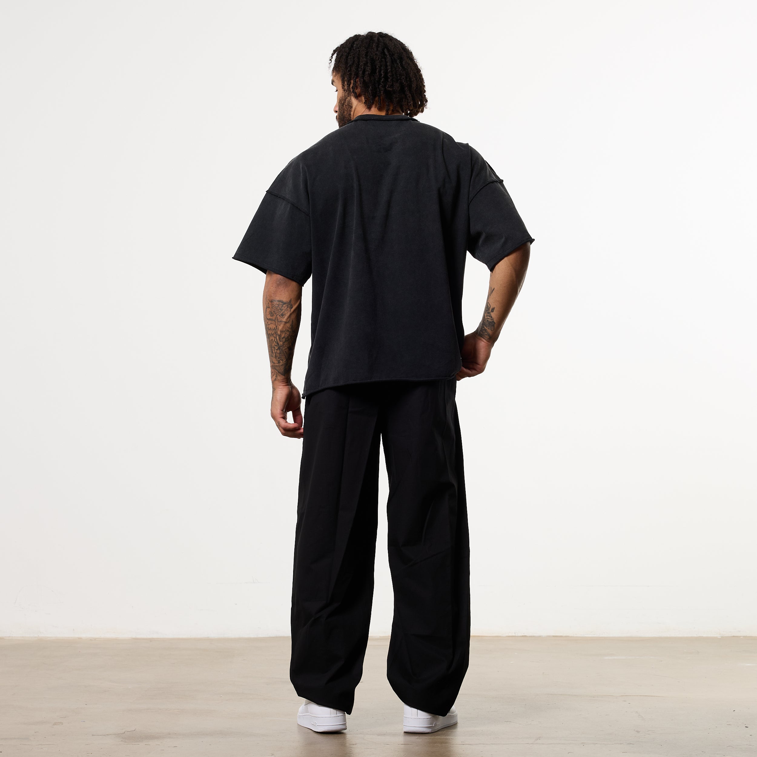 WASHED BLACK OVERSIZED BOXY T SHIRT