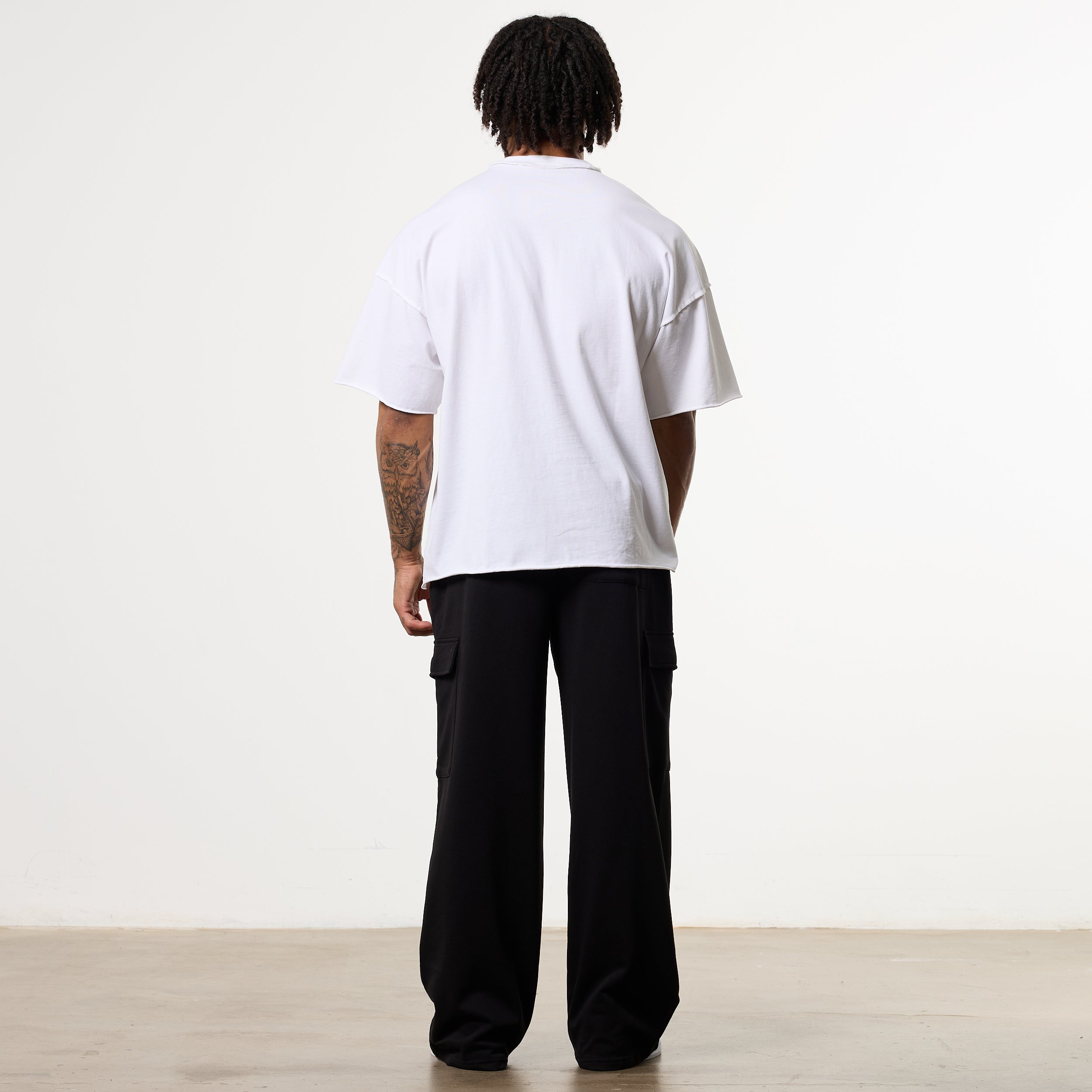 WASHED OFF WHITE OVERSIZED BOXY T SHIRT