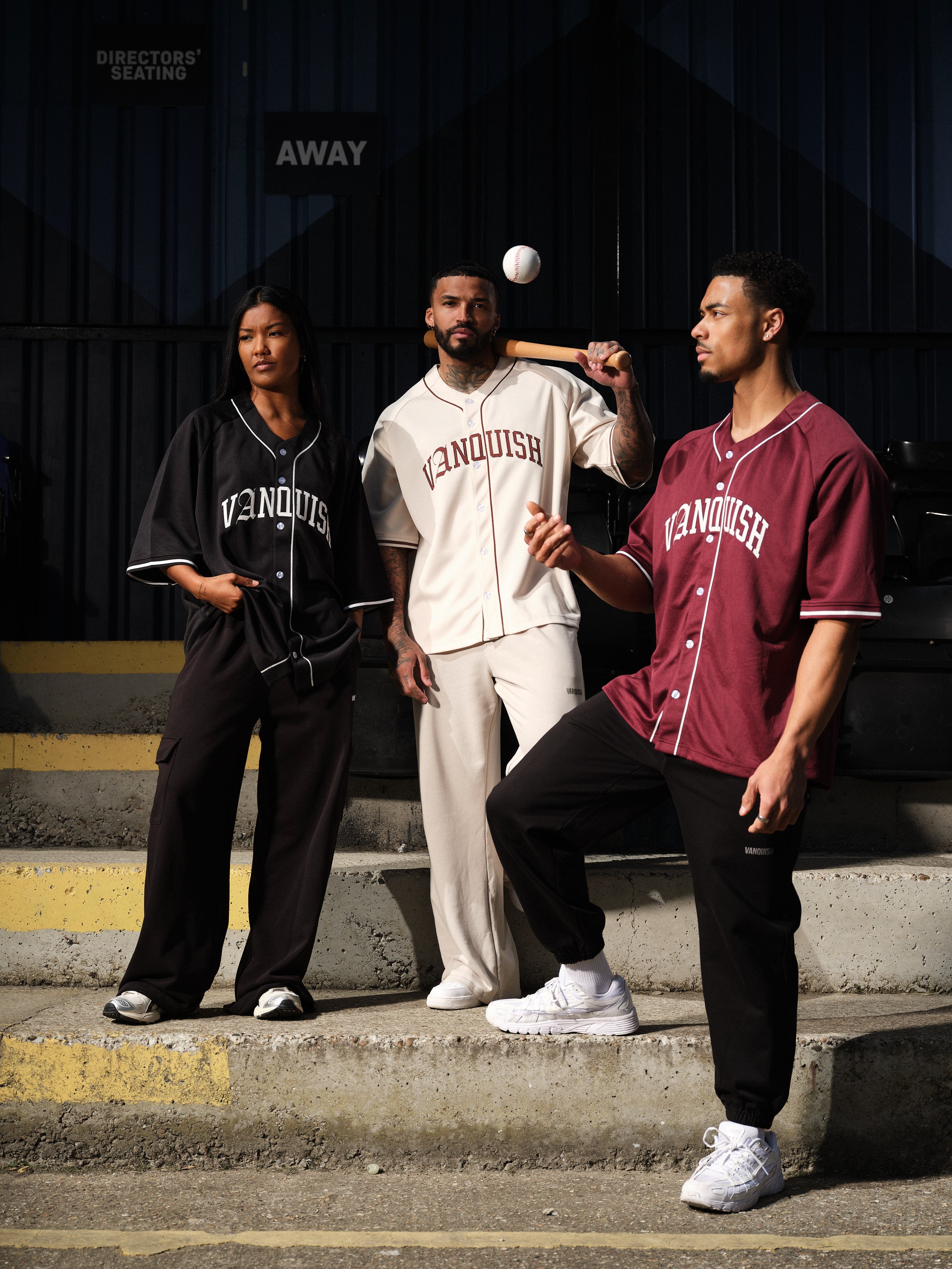 VANQUISH BLACK OVERSIZED BASEBALL JERSEY