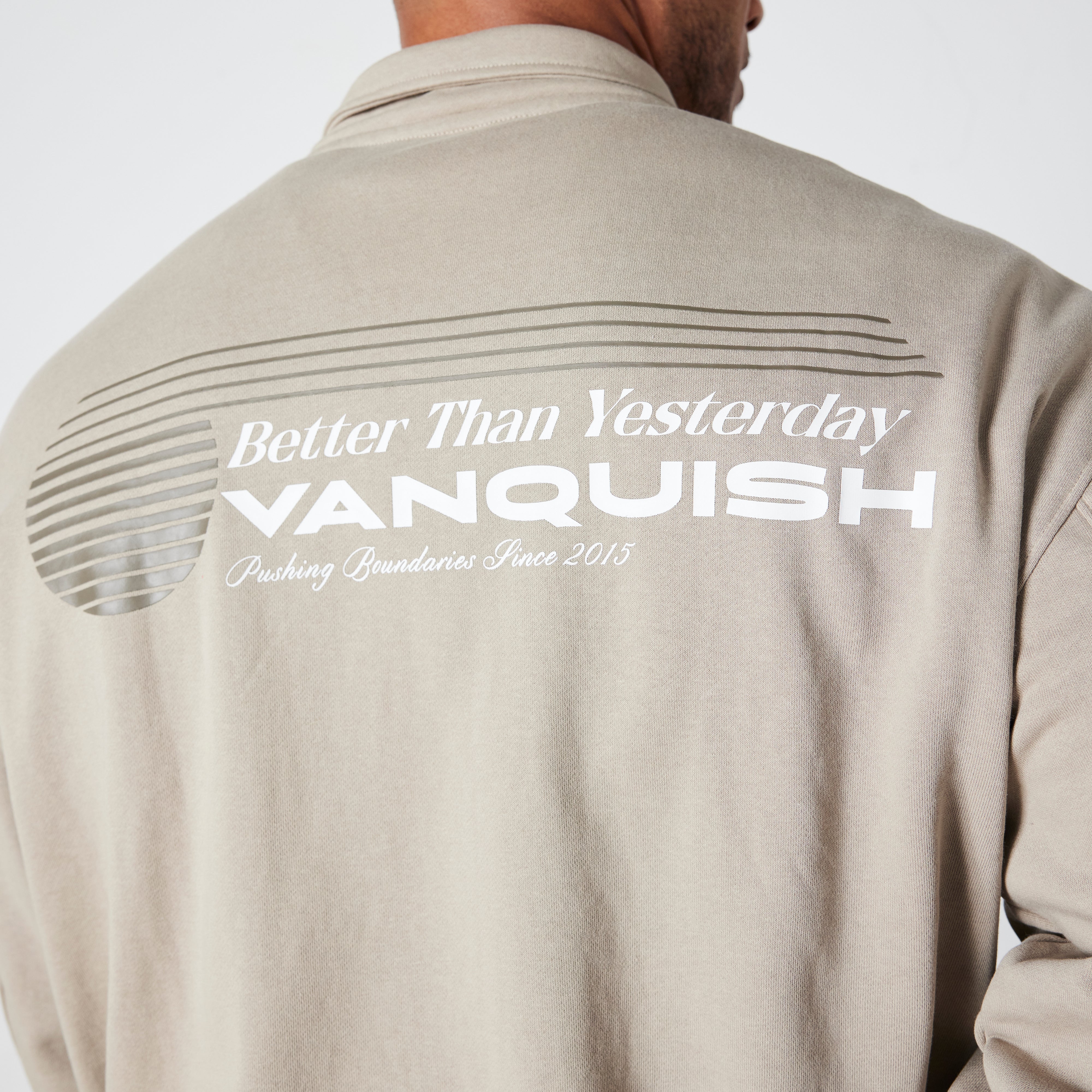 Vanquish Stone Athletics Division Quarter Zip Sweater