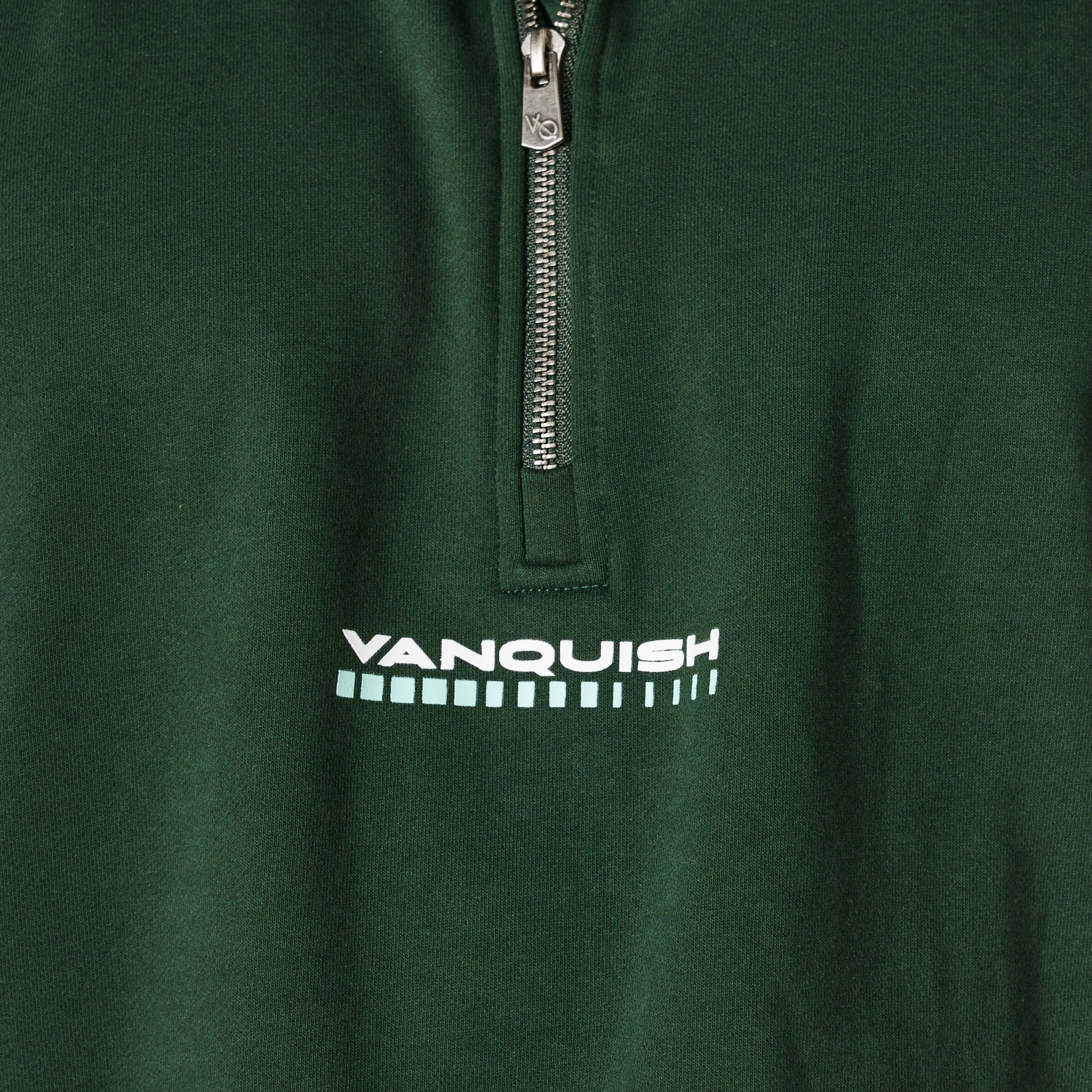 Vanquish Green Athletics Division Quarter Zip Sweater