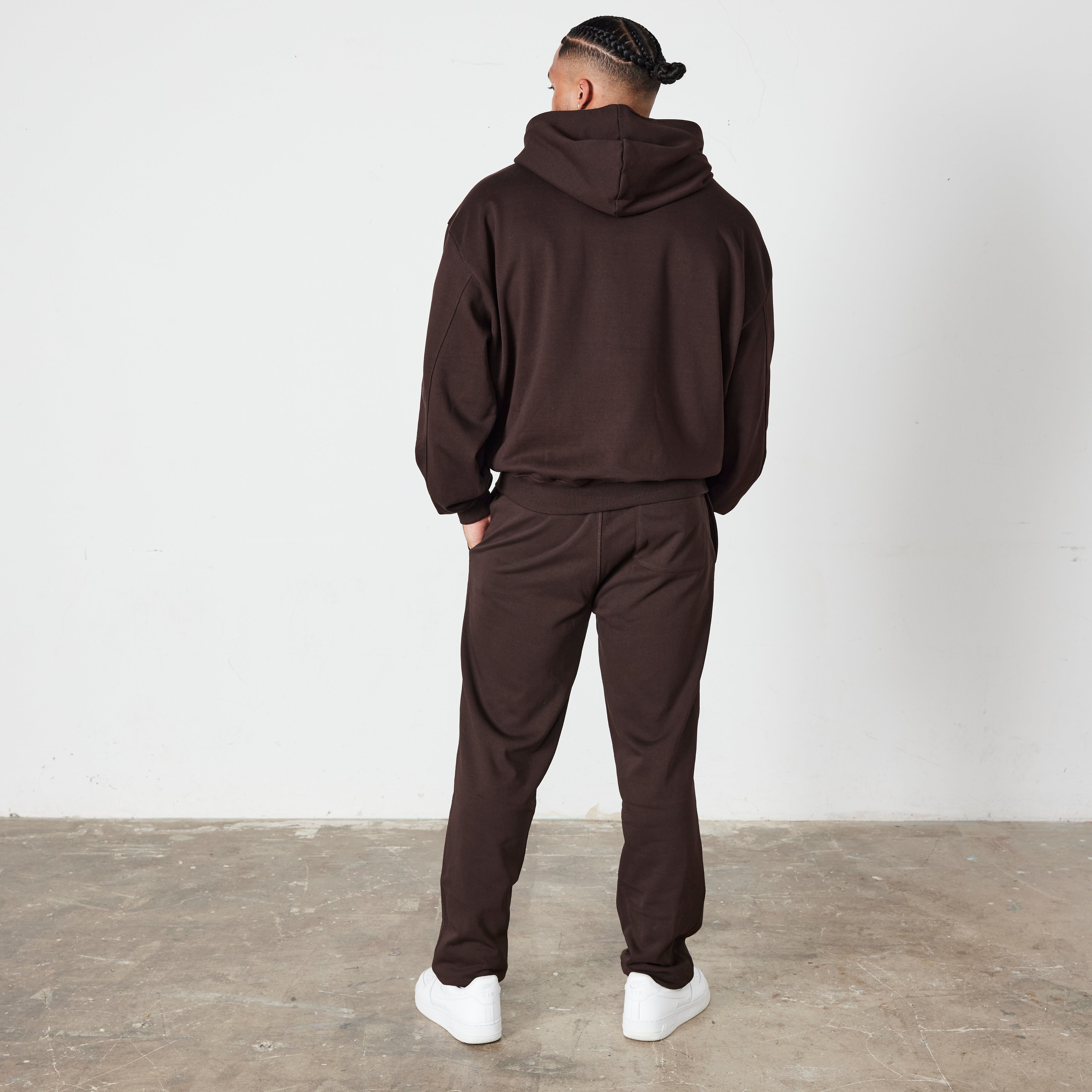Vanquish Coffee Brown Signature Collection Oversized Pullover Hoodie