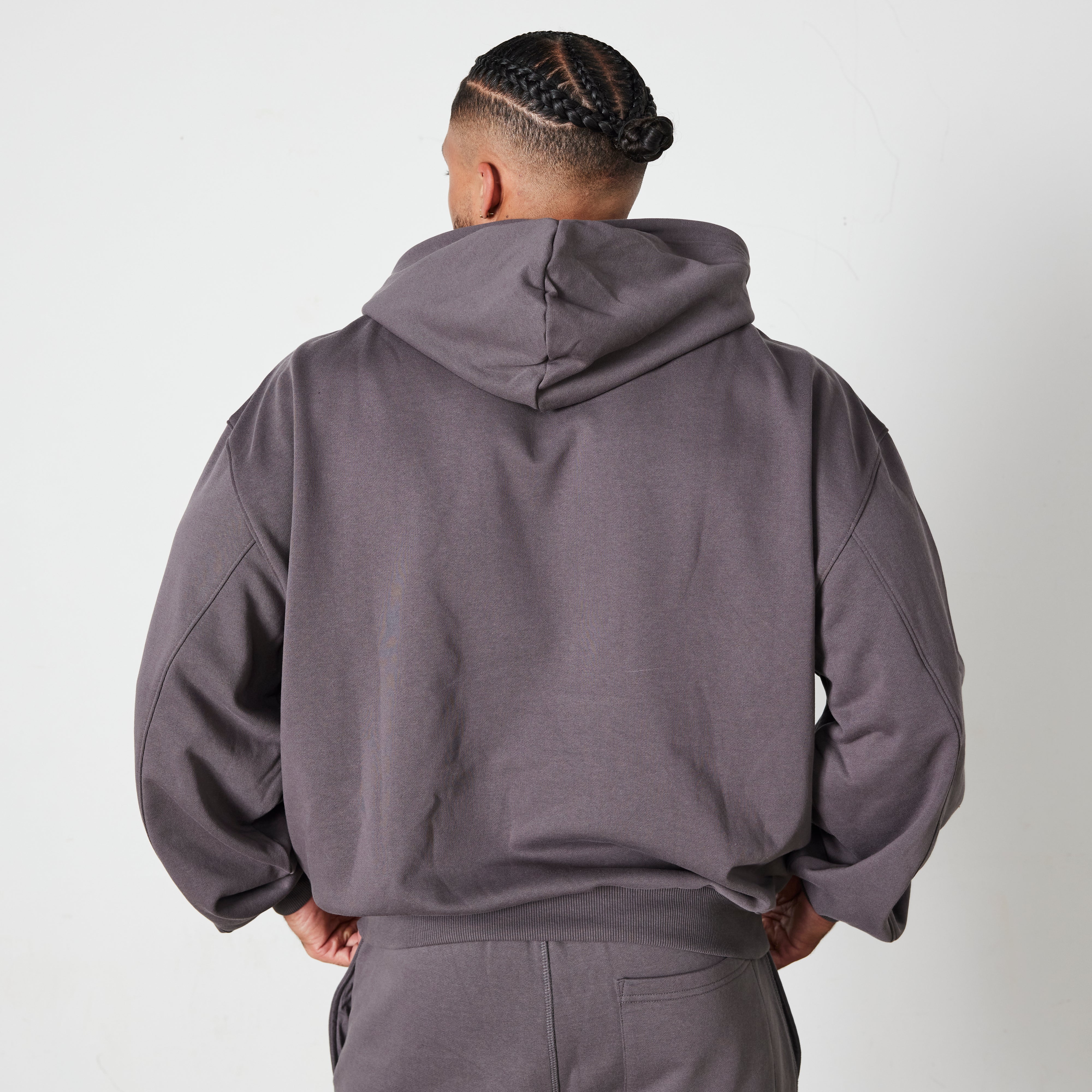 Vanquish Dark Grey Signature Collection Oversized Pullover Hoodie