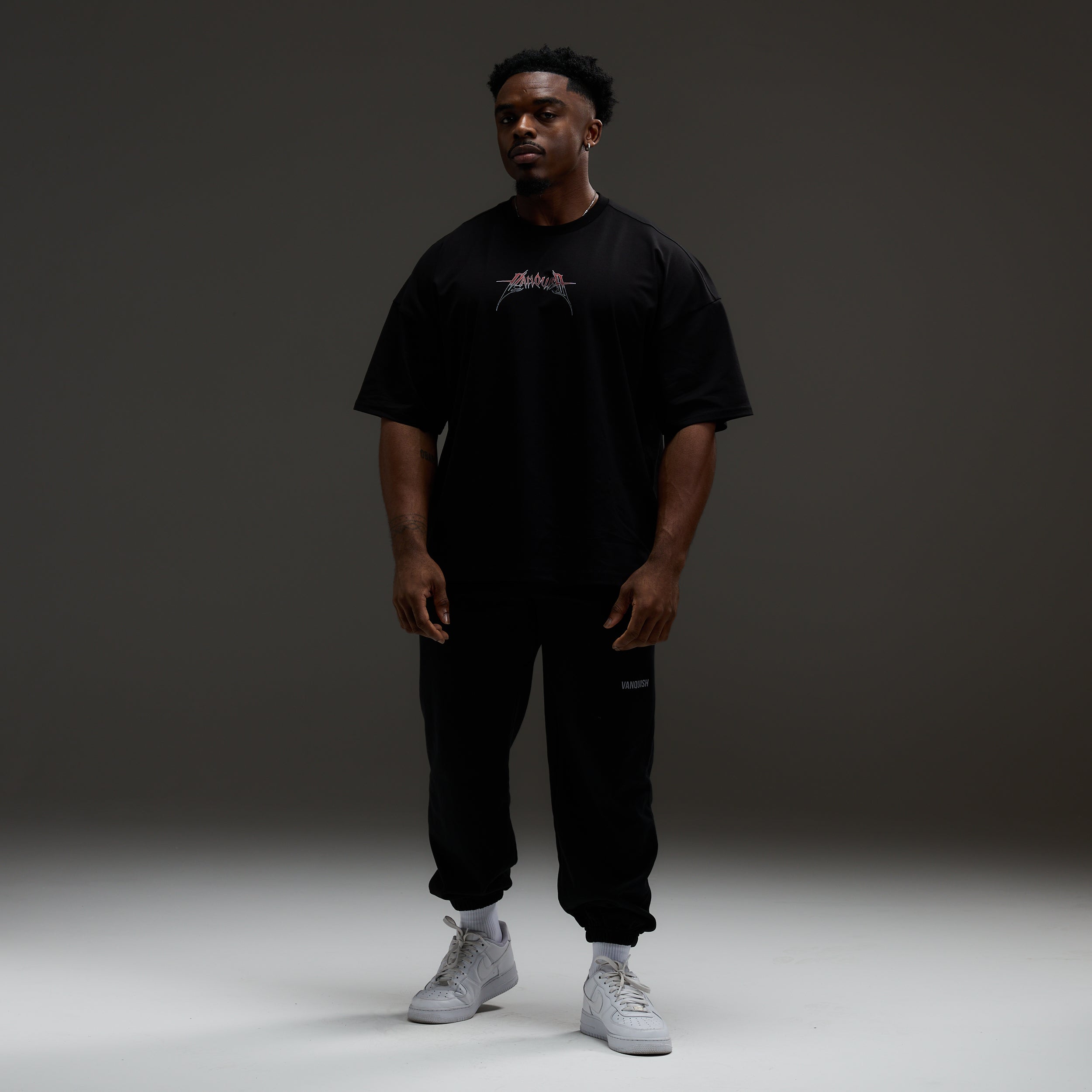 VQ x Baki: Black Yujiro Boxy Oversized T Shirt