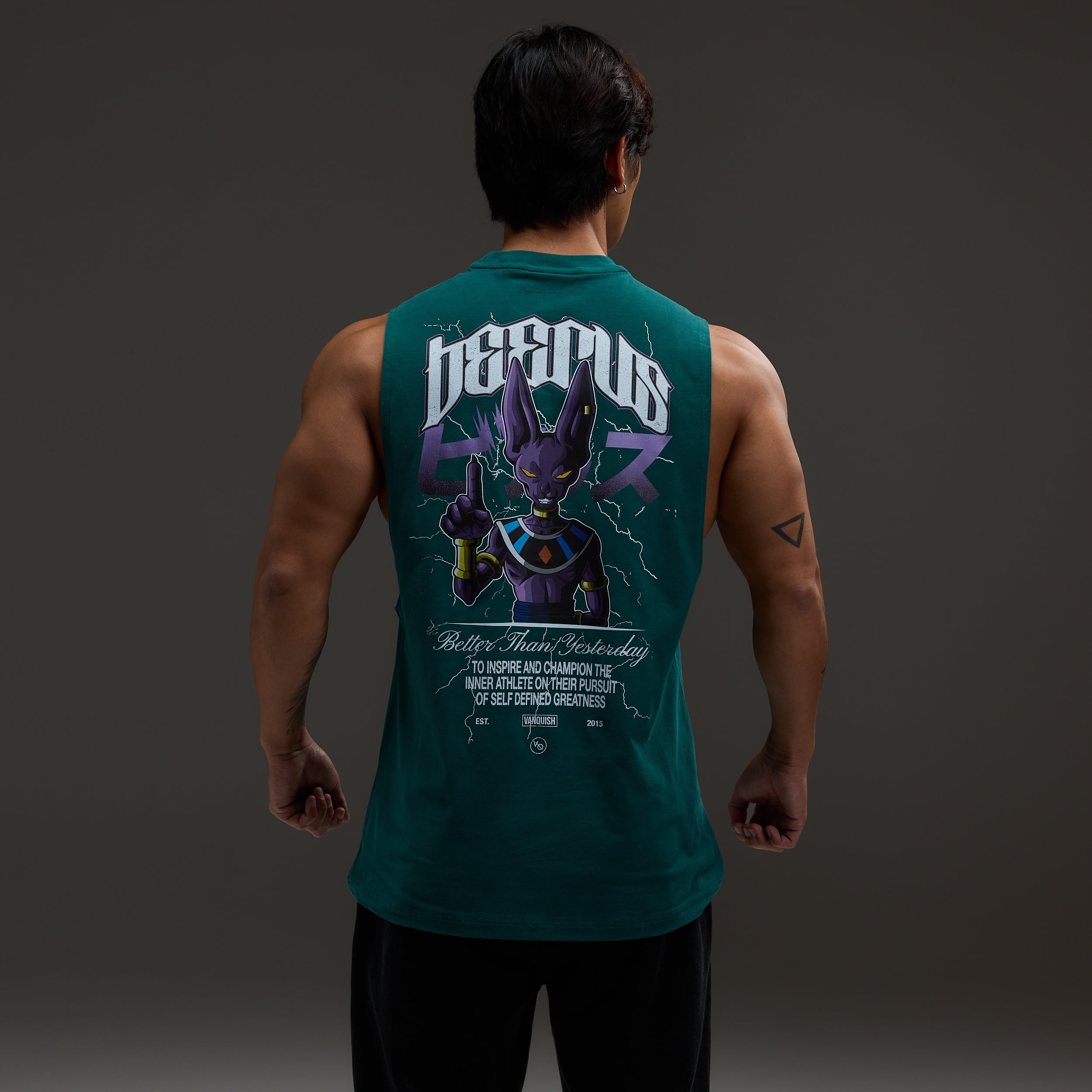 Vanquish DBS Beerus Green Sleeveless T Shirt
