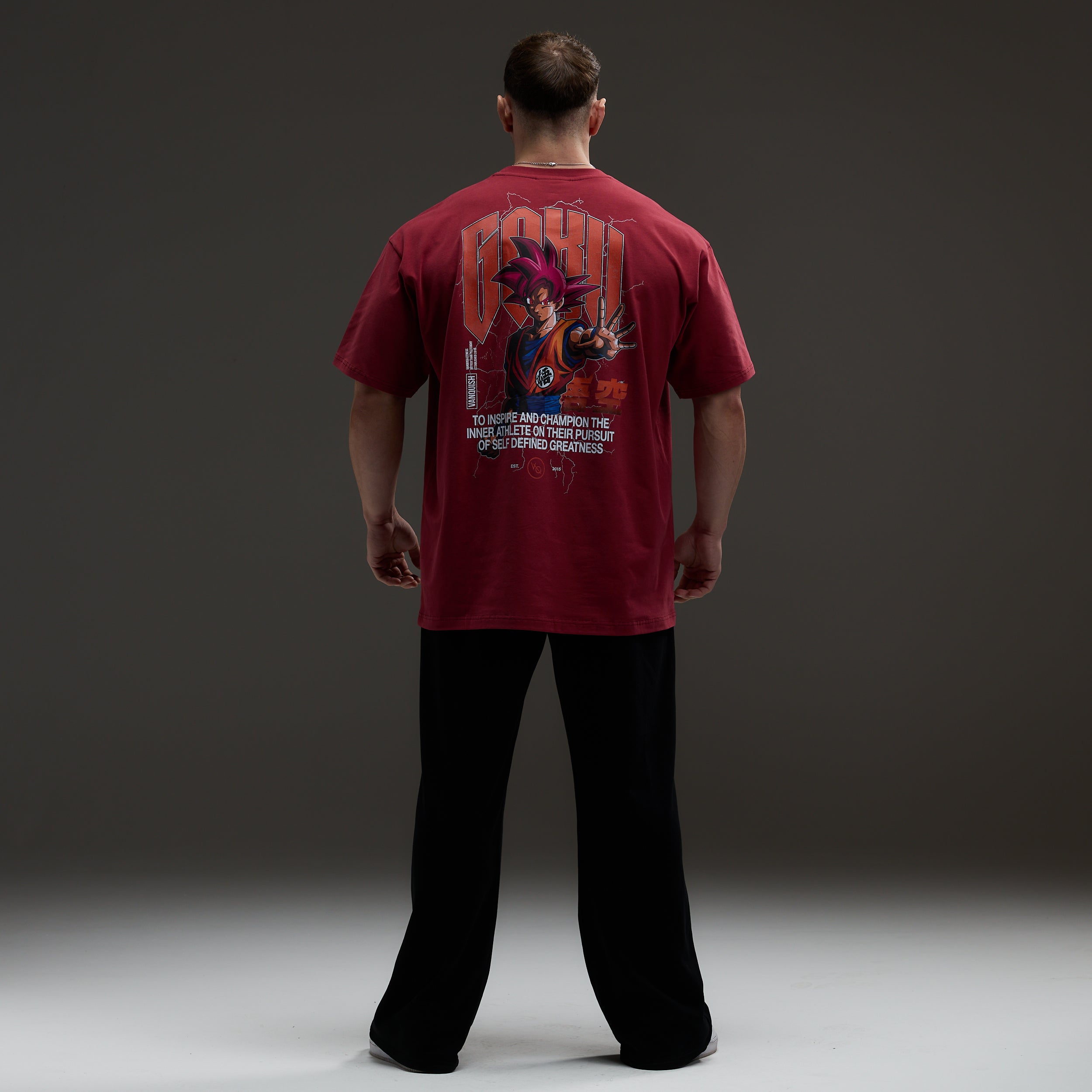 Vanquish DBS Goku Red Oversized T Shirt