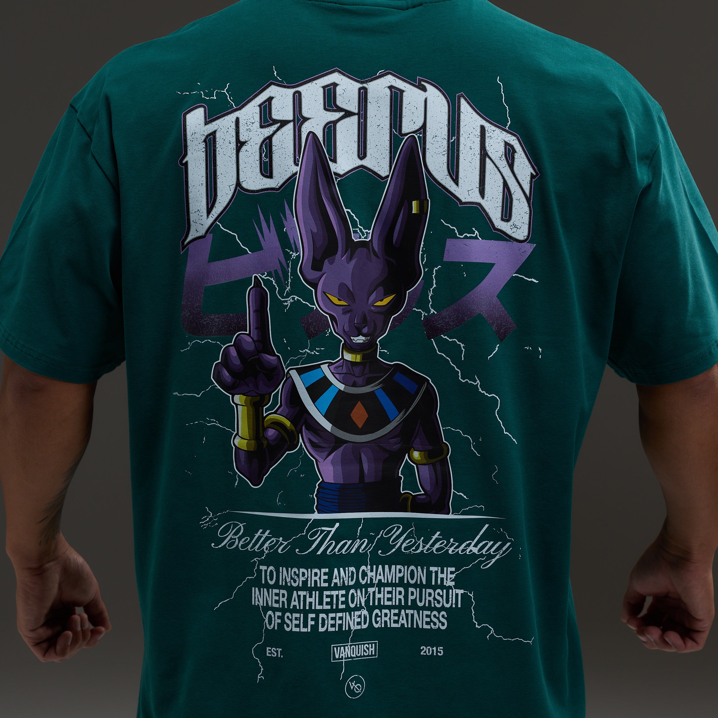 Vanquish DBS Beerus Green Oversized T Shirt