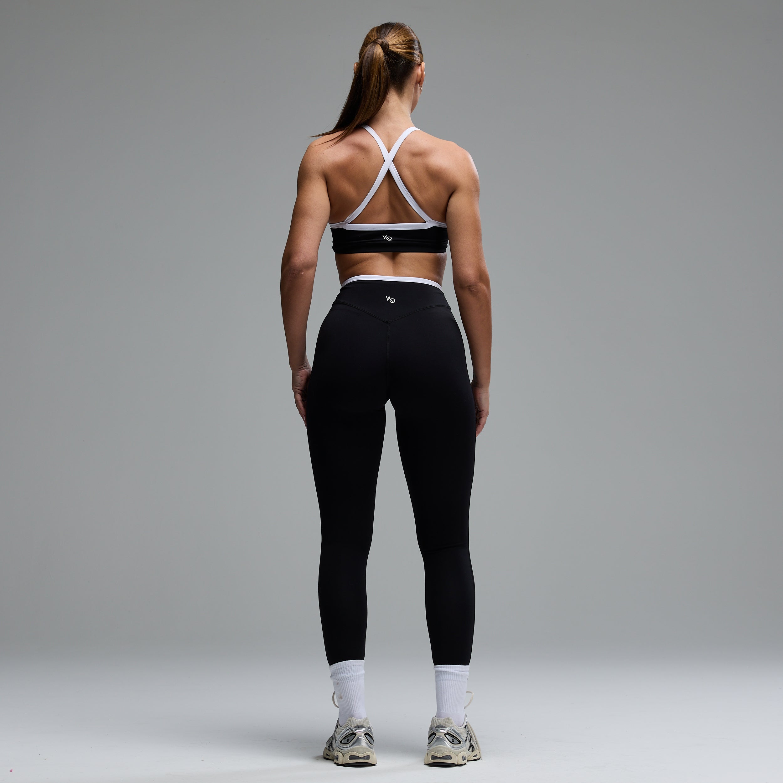 MONOCHROME BLACK CROSS BLACK BRA