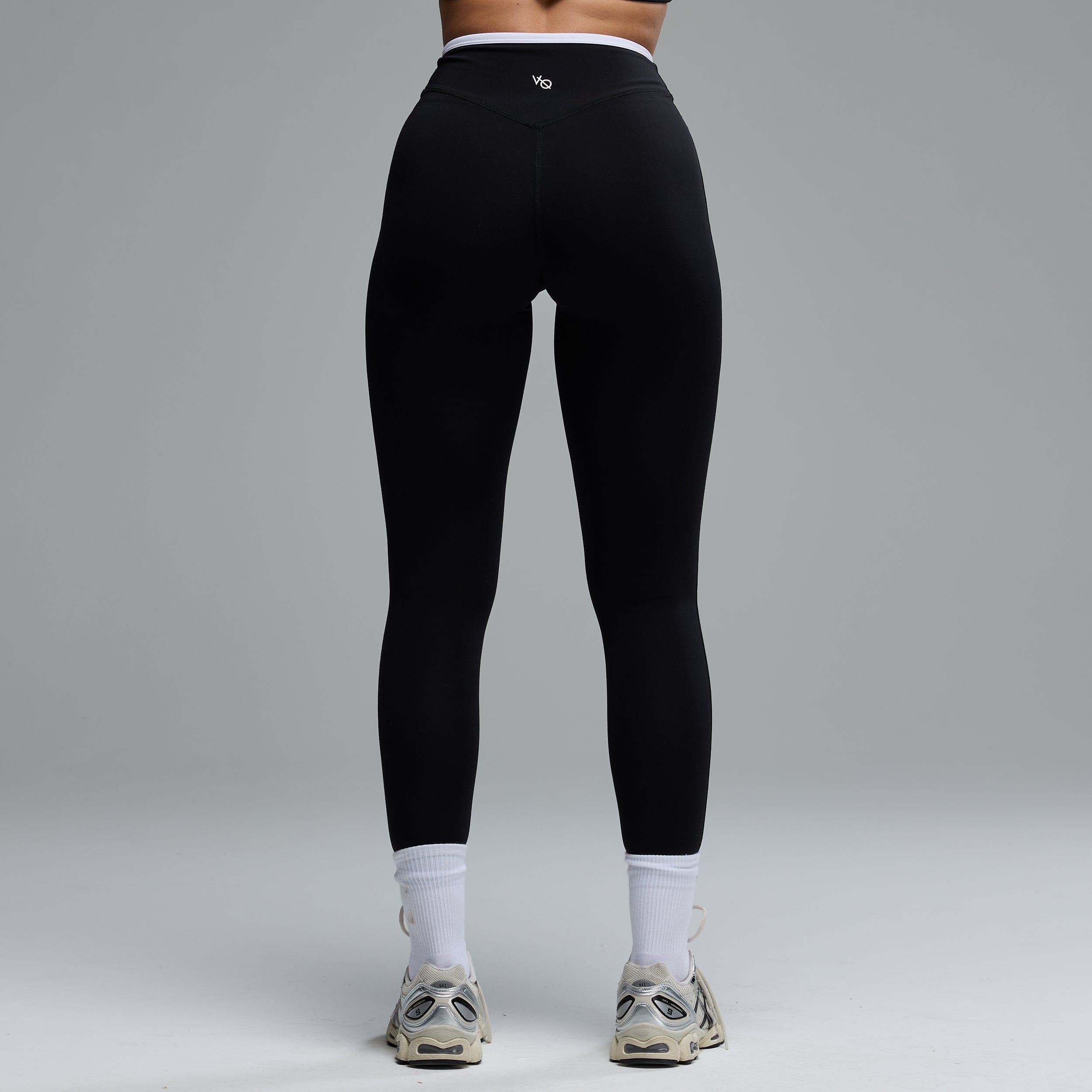MONOCHROME BLACK WRAP LEGGINGS