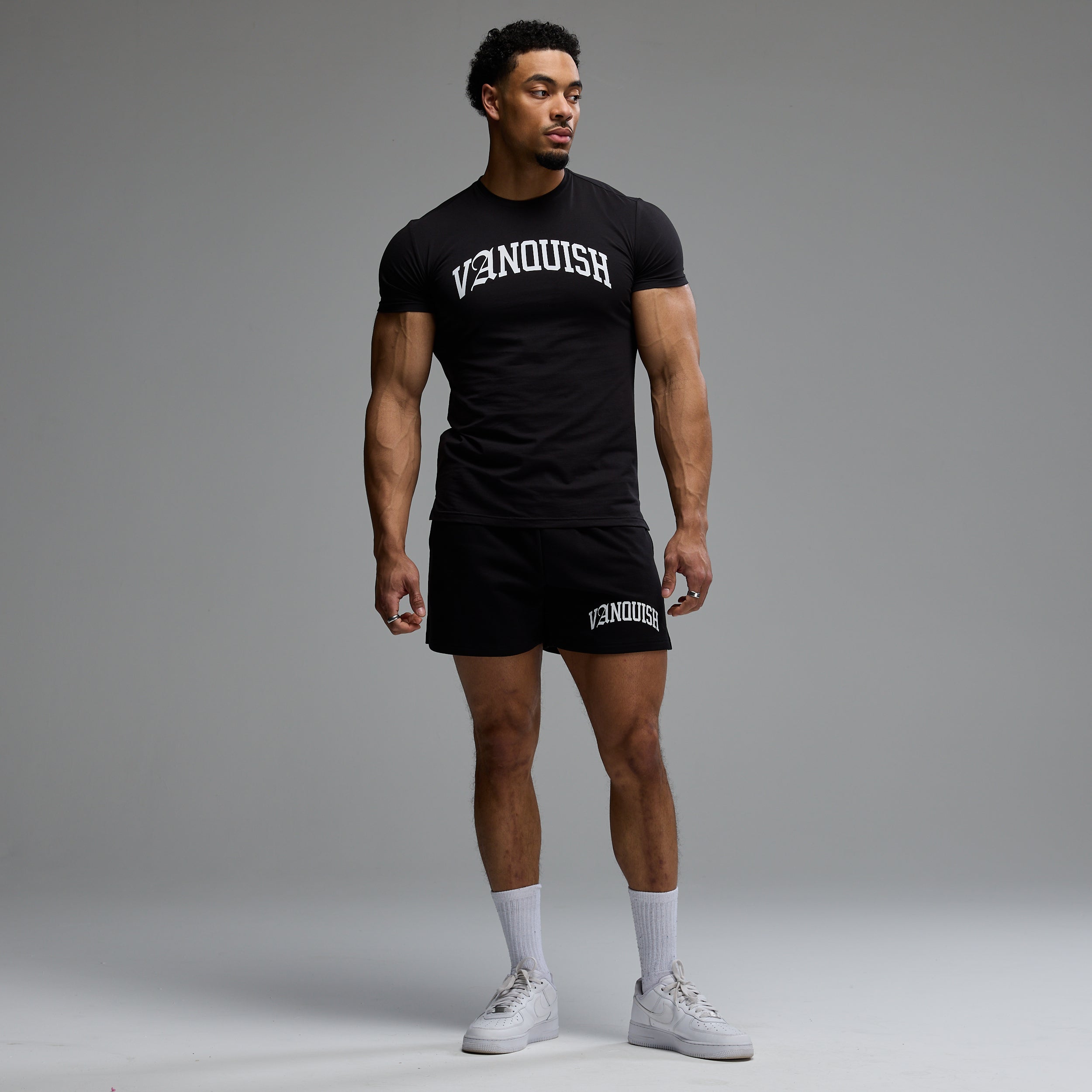 ACADEMY ARCH BLACK SLIM FIT T SHIRT
