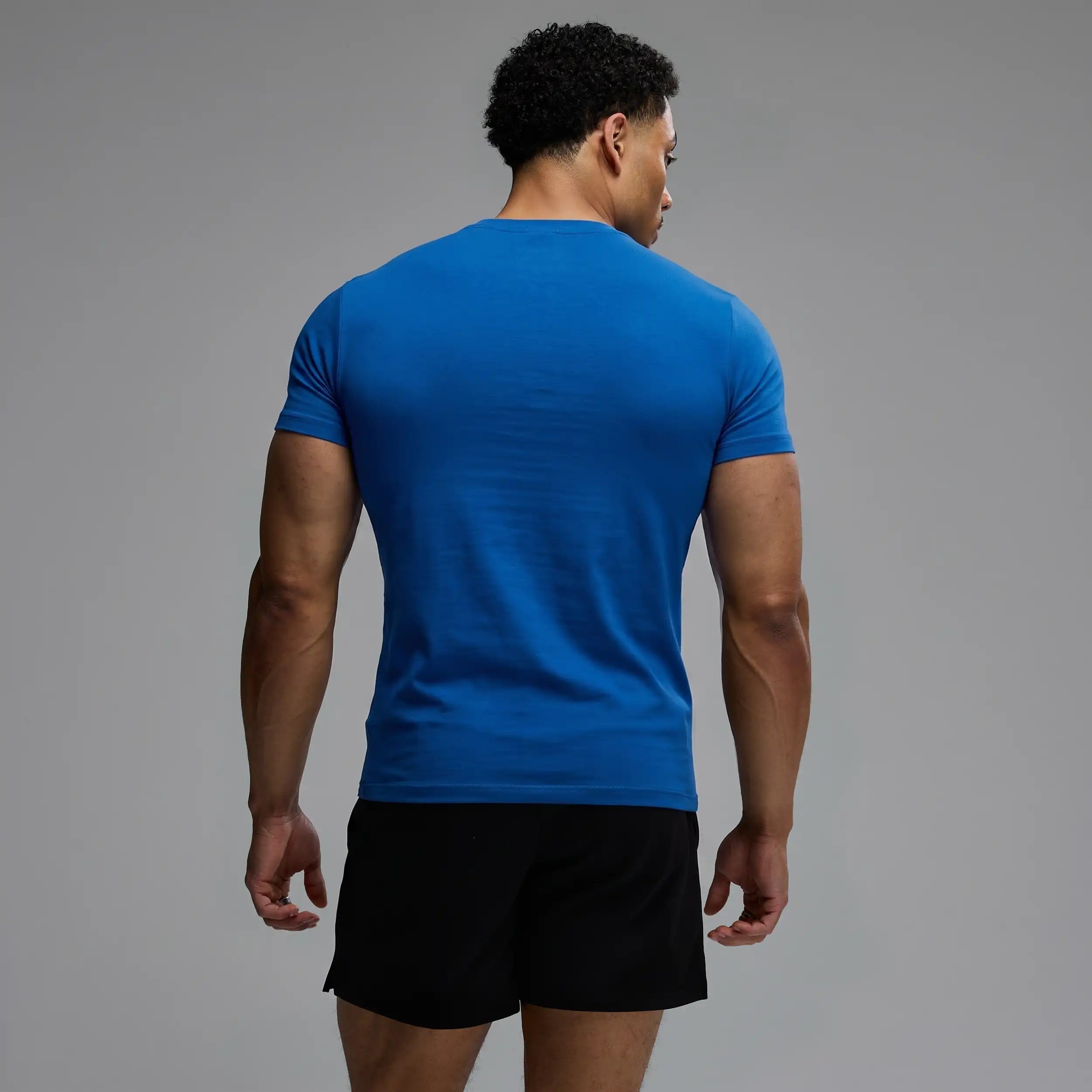 EVOLVE ARCH COBALT BLUE SLIM FIT T SHIRT