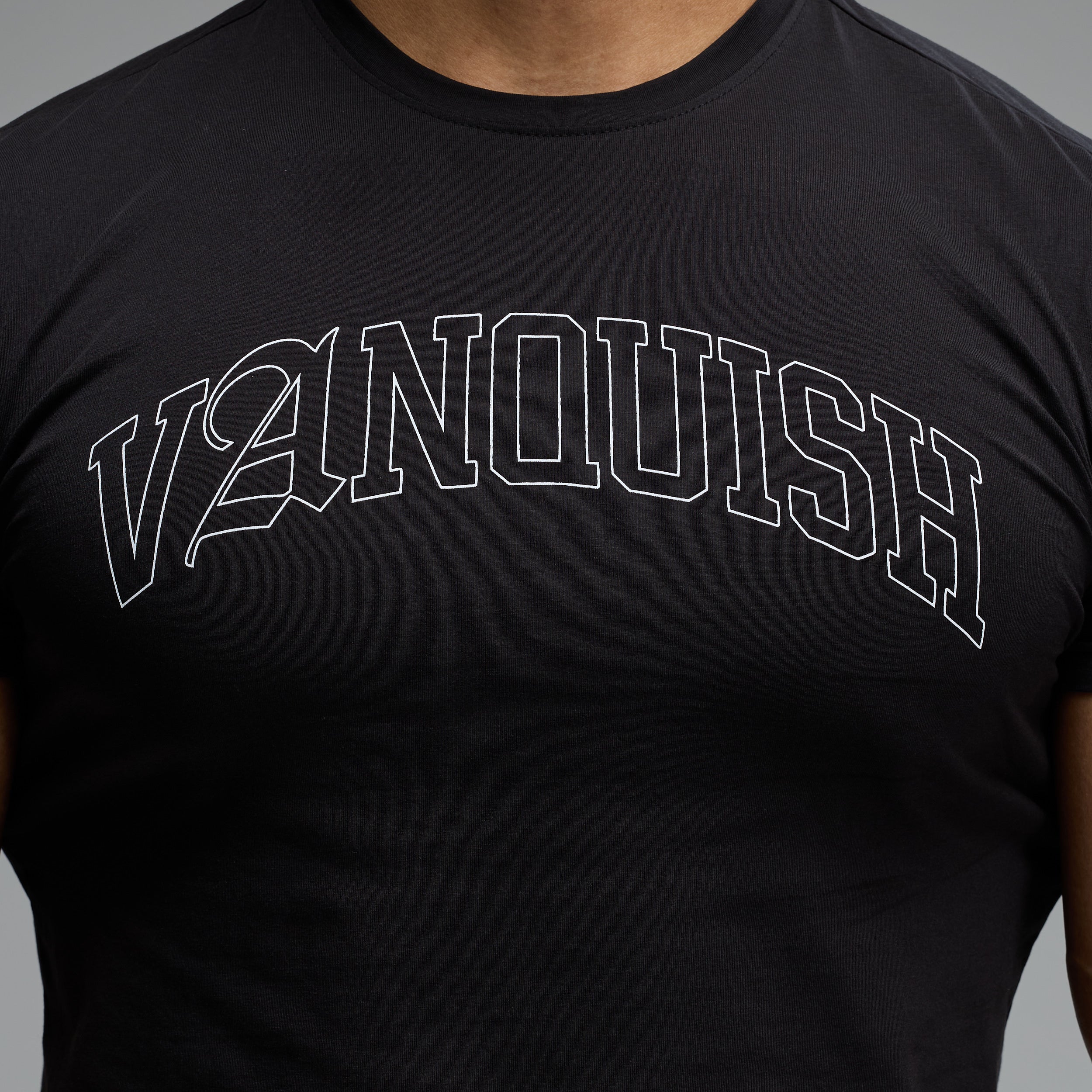 ACADEMY OUTLINE BLACK SLIM FIT T SHIRT