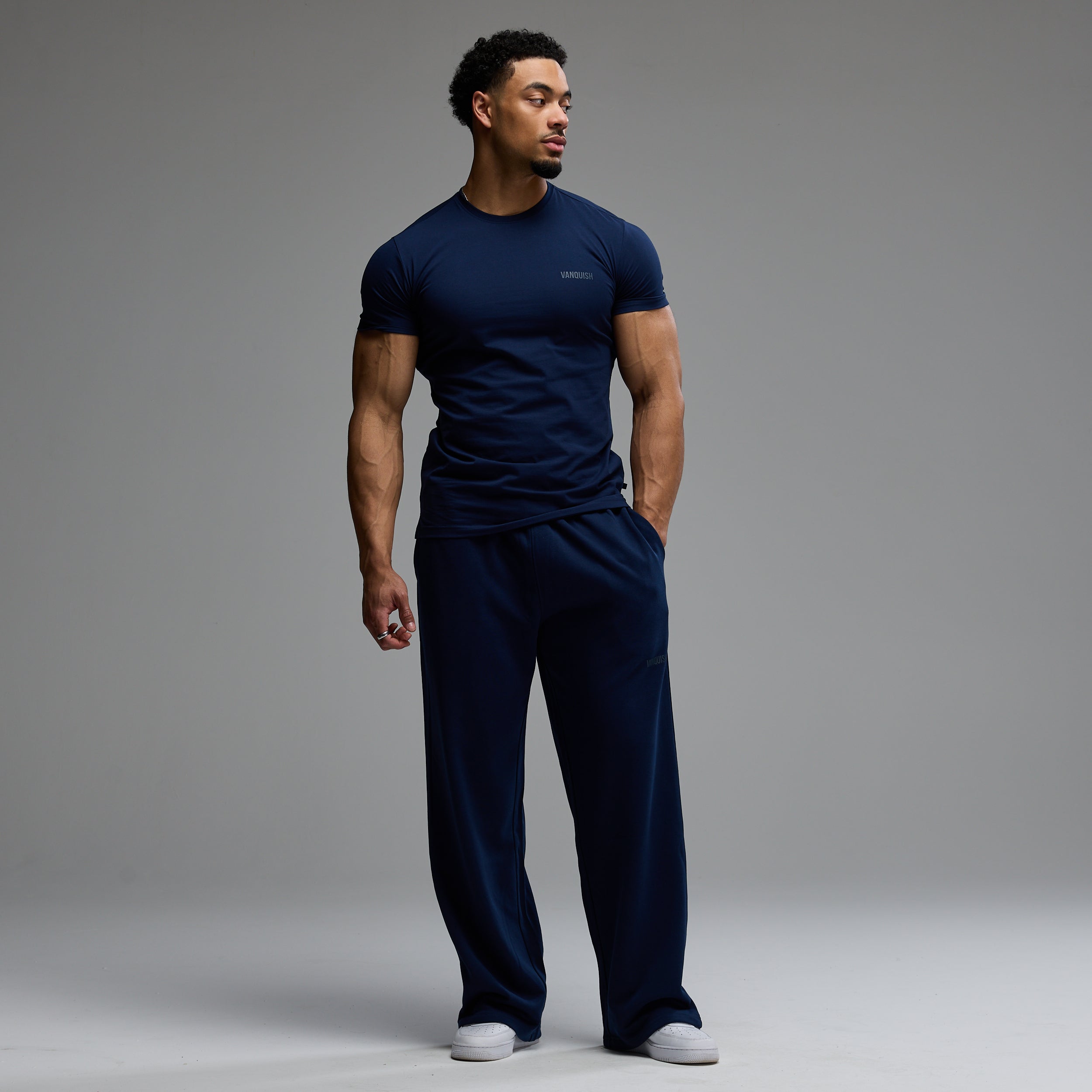Vanquish Essential Navy Slim Fit Short Sleeve T Shirt