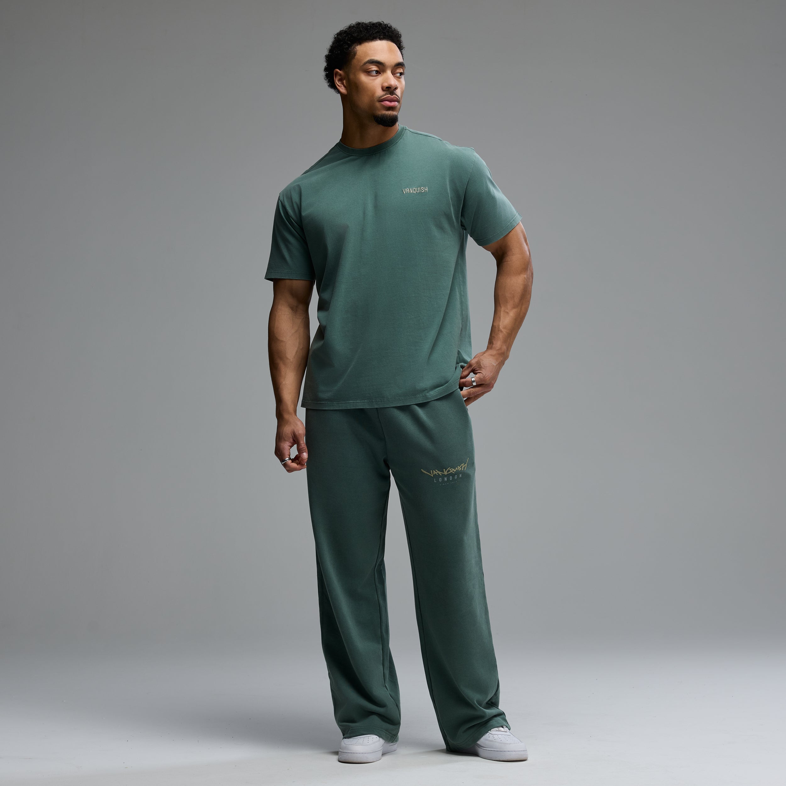 GRAFFITI WASHED SAGE OVERSIZED T SHIRT