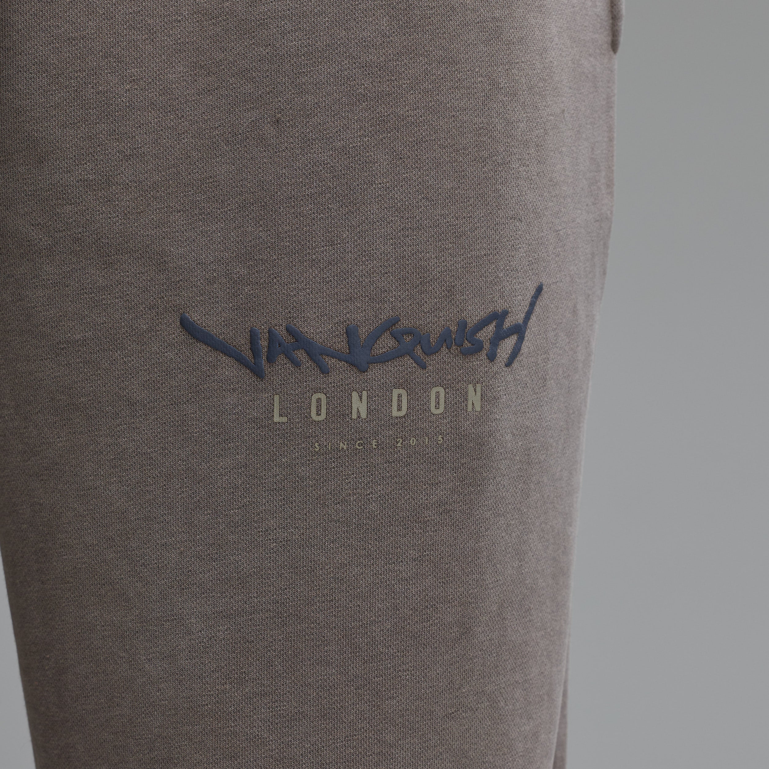 GRAFFITI WASHED MUSHROOM STRAIGHT LEG SWEATPANTS