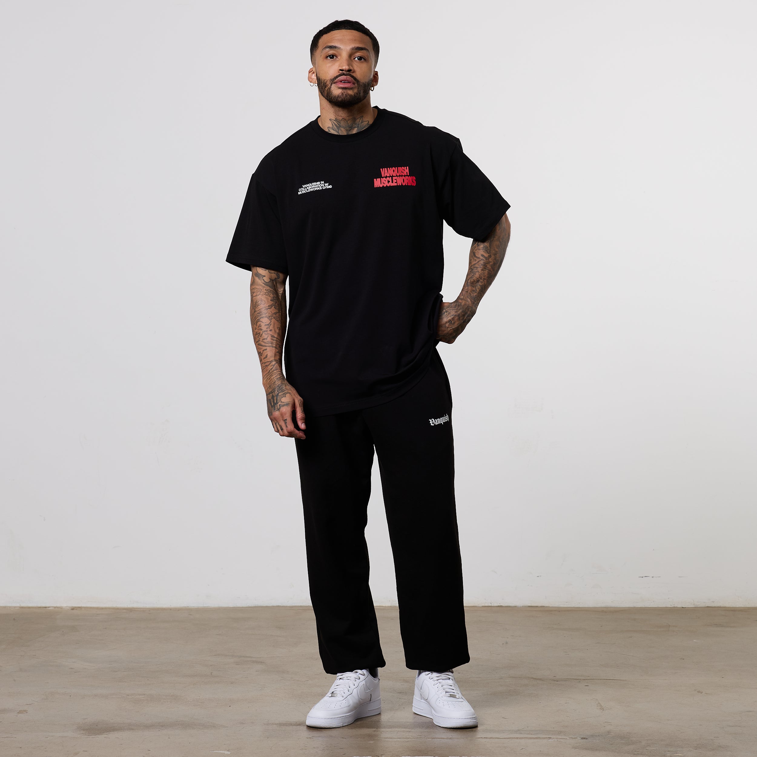 Vanquish x Muscleworks Black Oversized T-Shirt