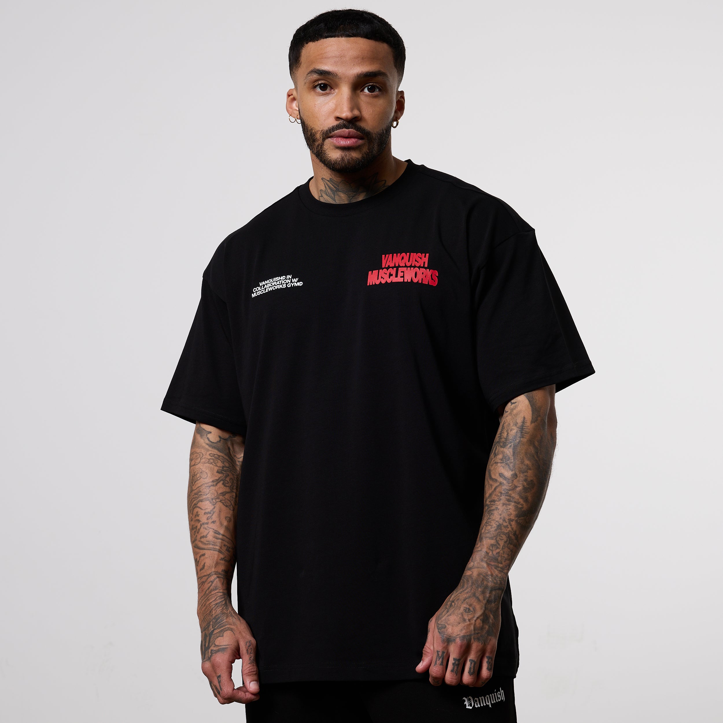 Vanquish x Muscleworks Black Oversized T-Shirt