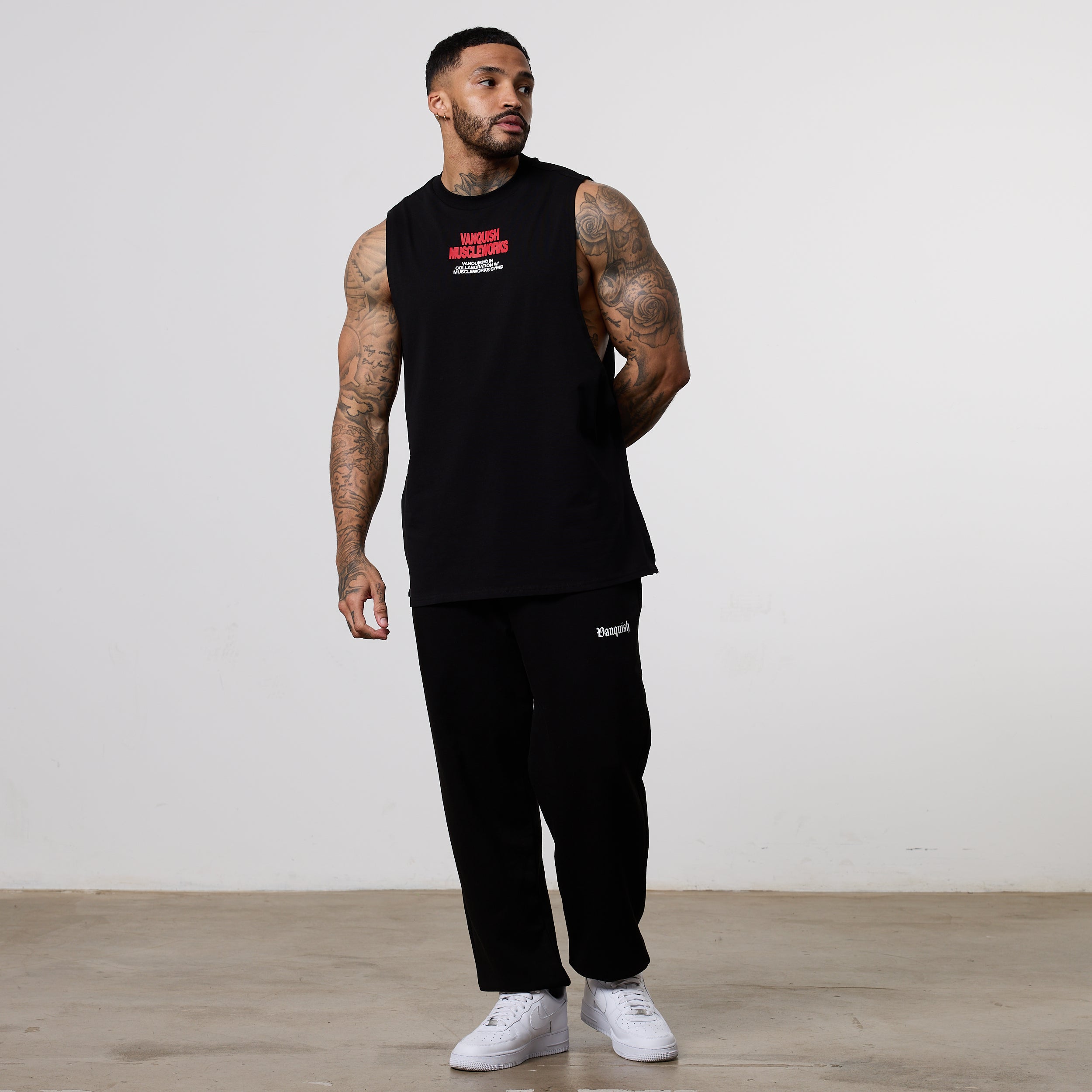 Vanquish x Muscleworks Black Sleeveless T-Shirt