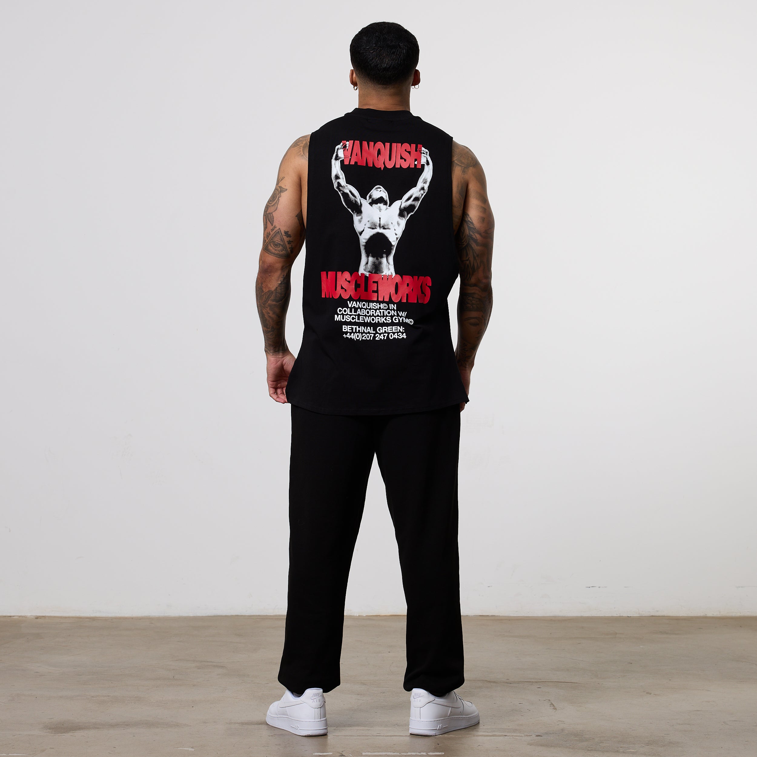 Vanquish x Muscleworks Black Sleeveless T-Shirt