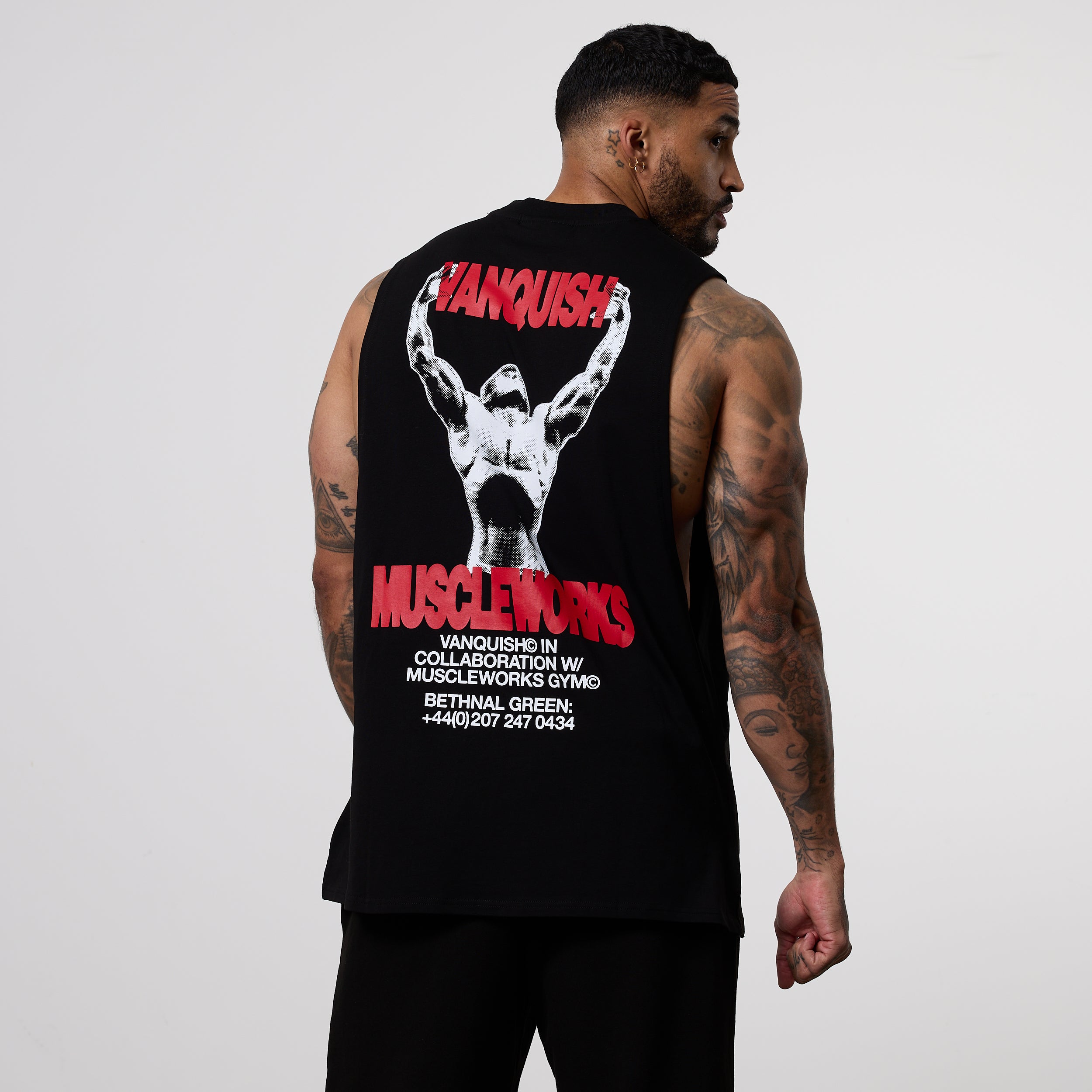 Vanquish x Muscleworks Black Sleeveless T-Shirt