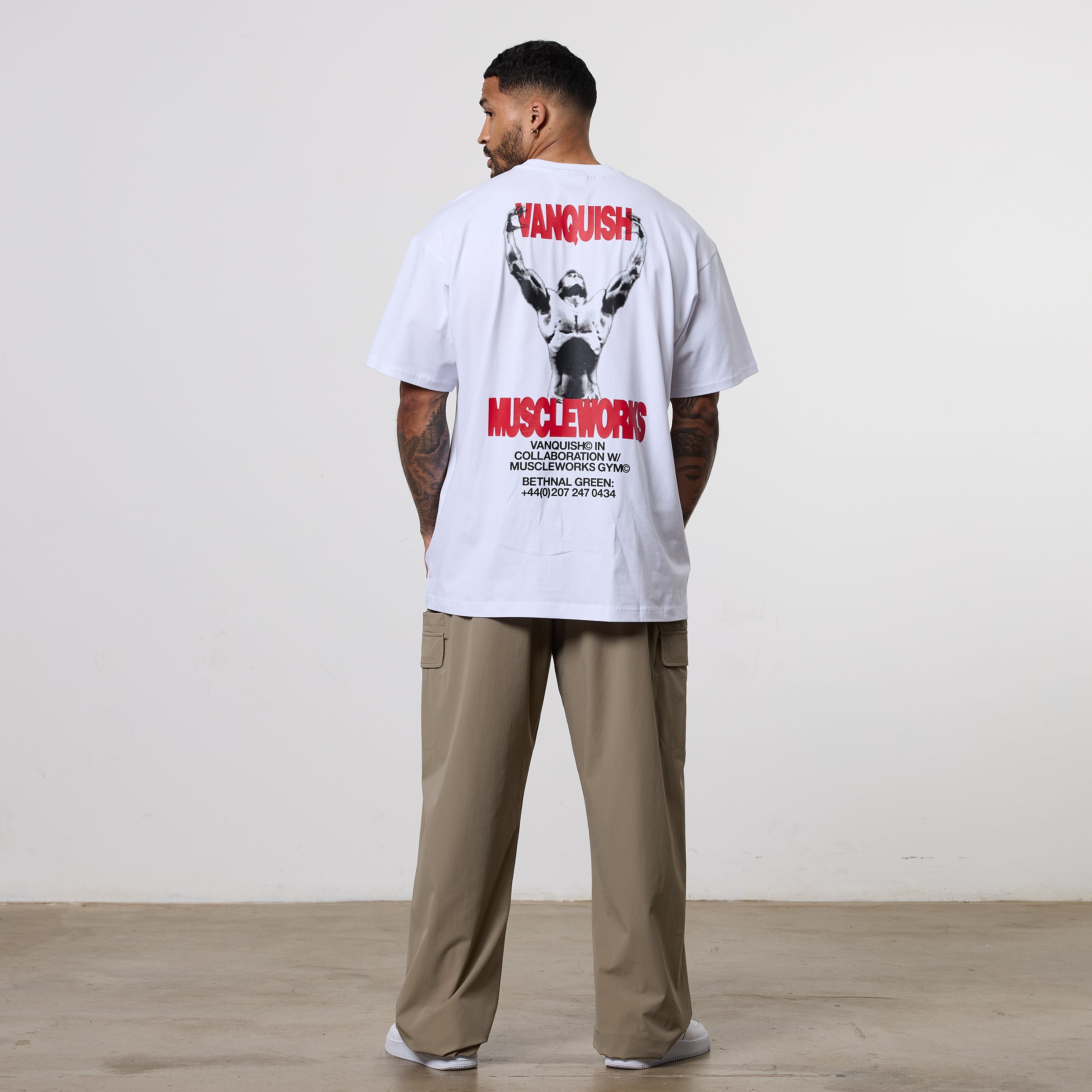 Vanquish x Muscleworks White Oversized T-Shirt