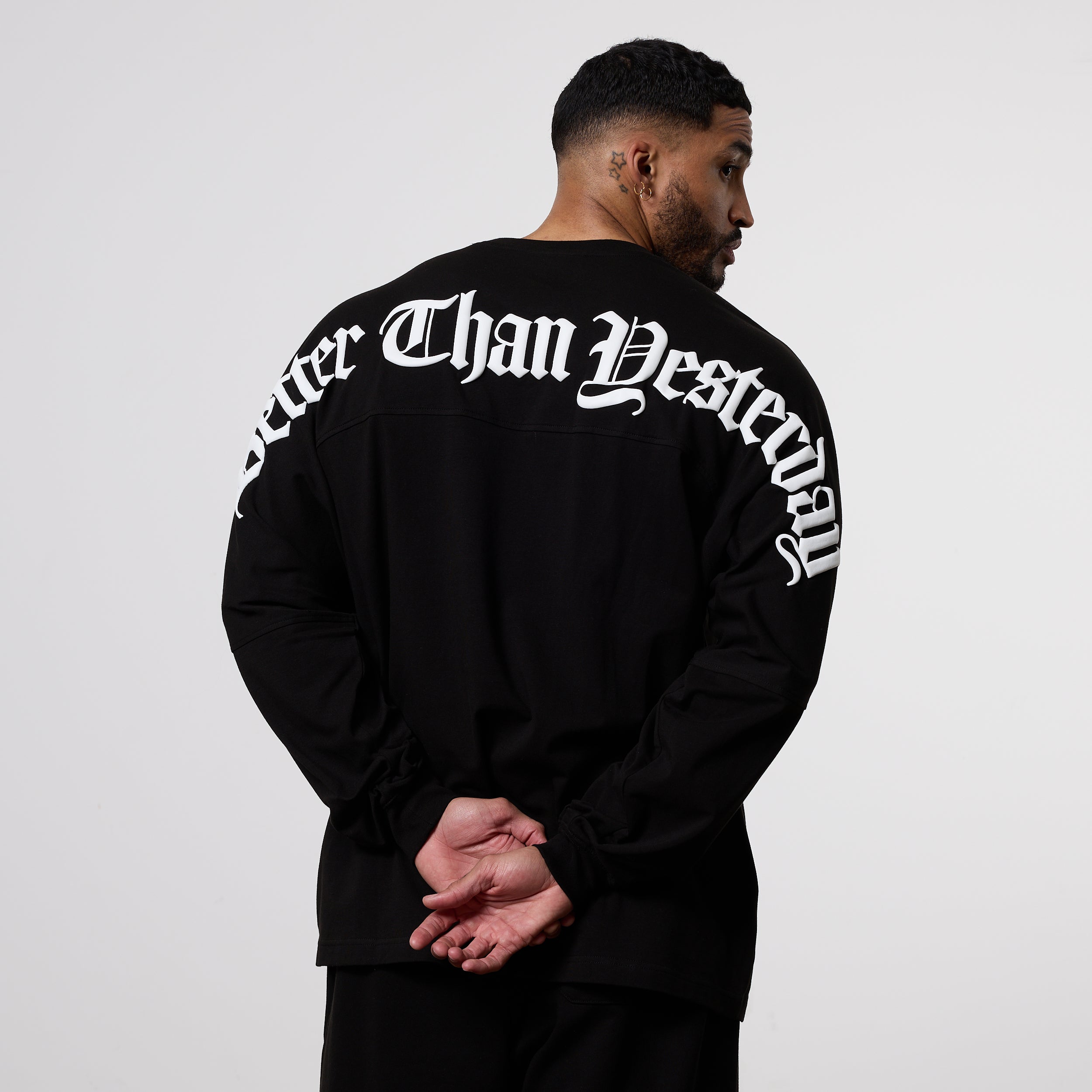 Vanquish Dark Script Black Oversized Long Sleeve T-Shirt