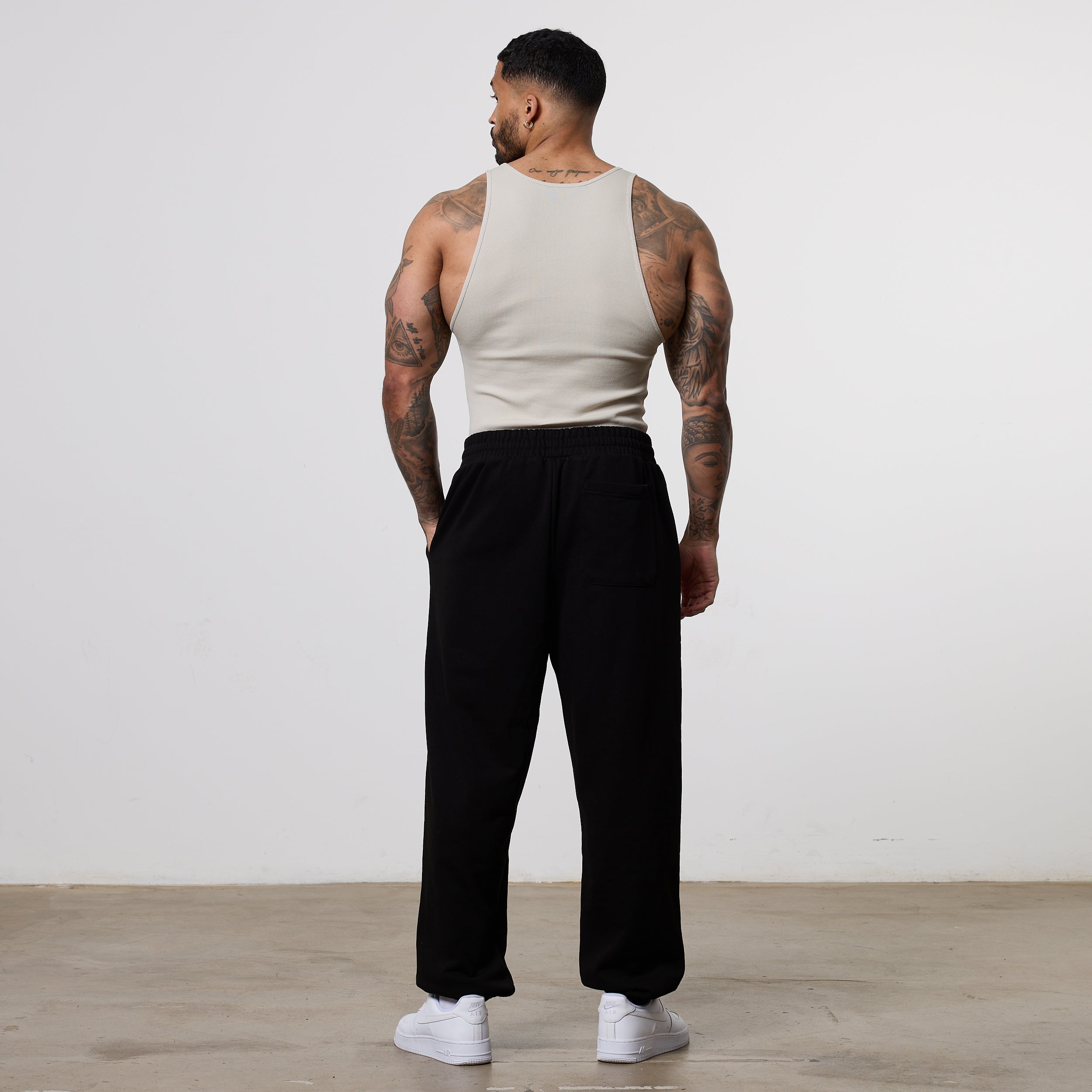 Vanquish Dark Script Black Oversized Sweatpants