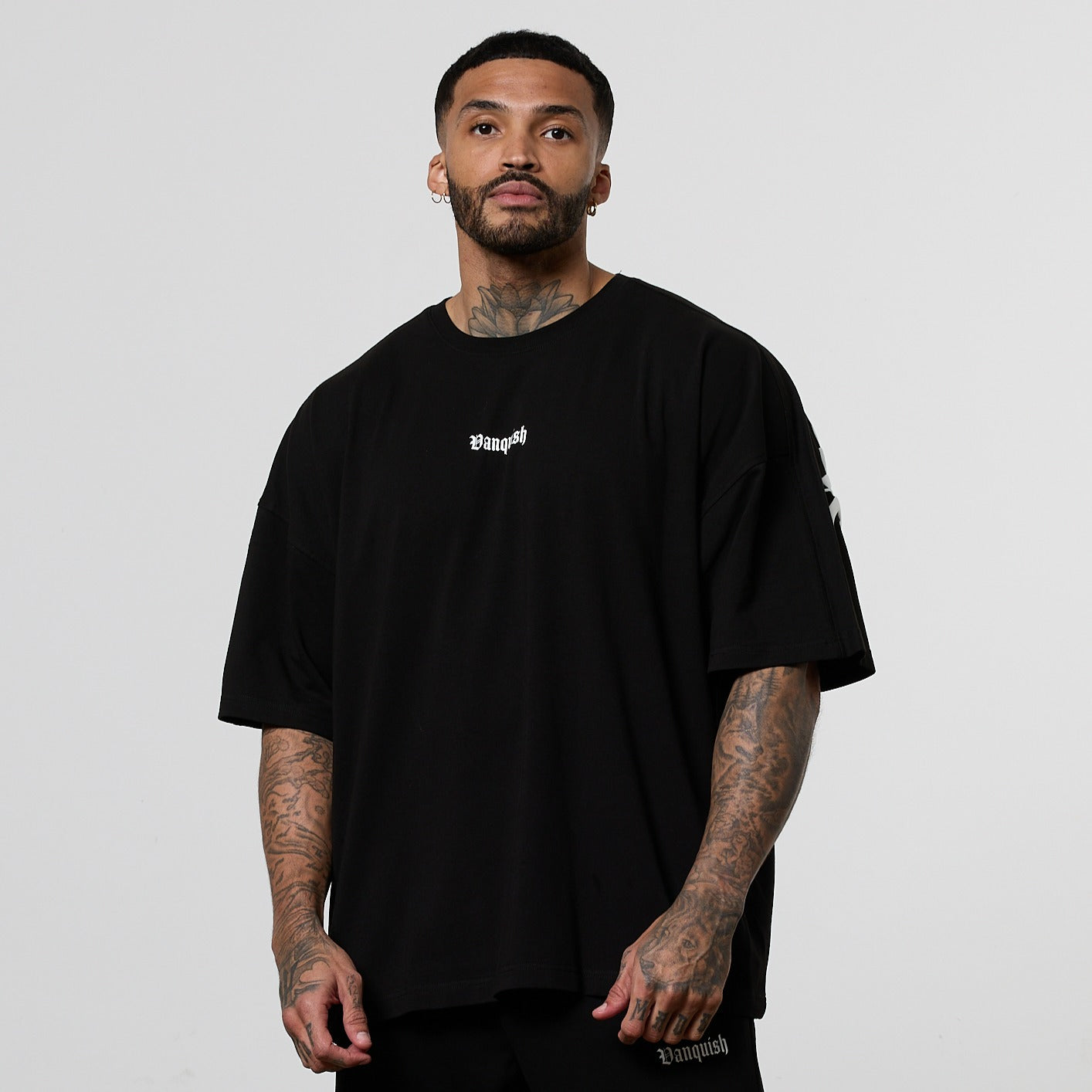 Vanquish Dark Script Black Oversized T-Shirt