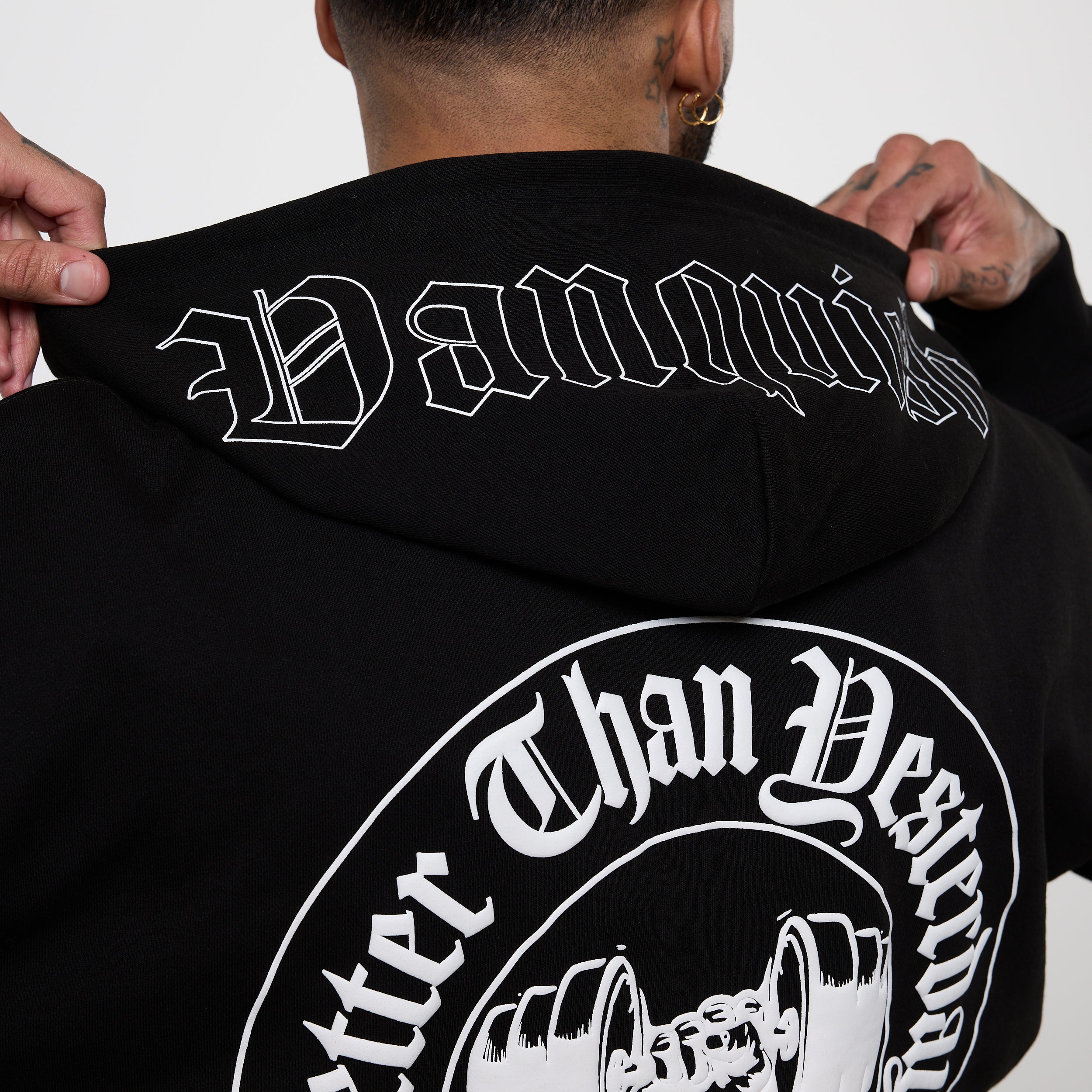 Vanquish Dark Script Black Zip Up Hoodie