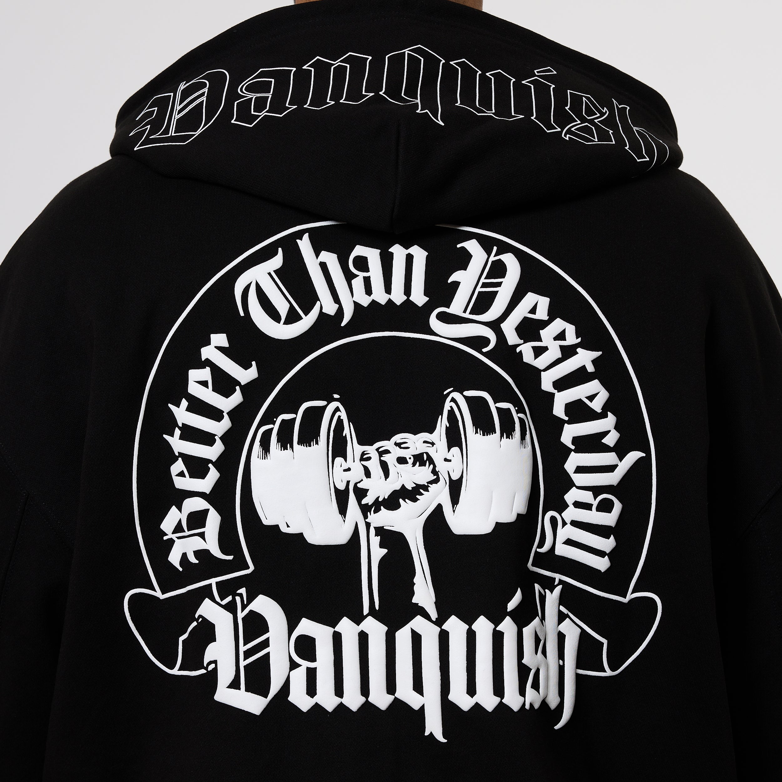 Vanquish Dark Script Black Zip Up Hoodie