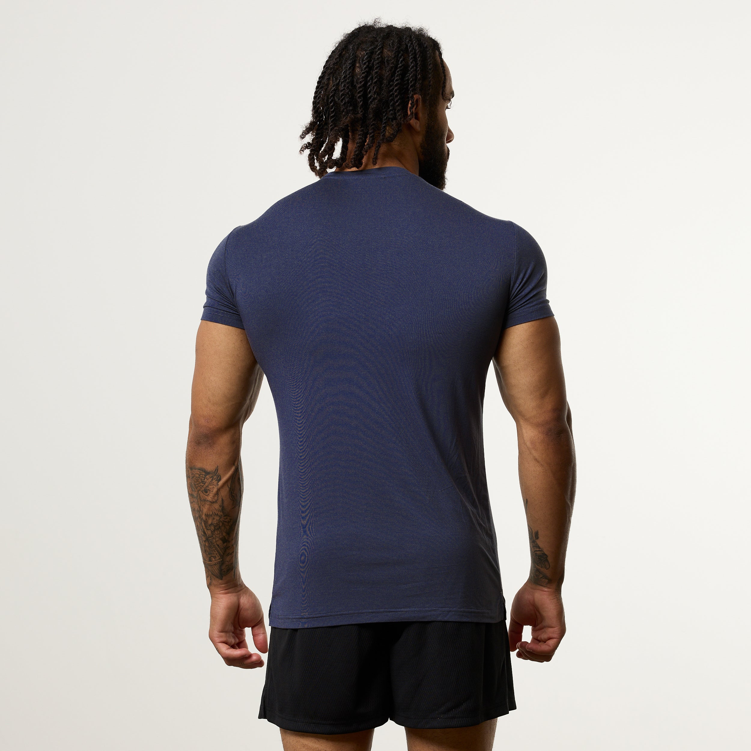Vanquish Ultra Soft Navy Blue Slim Fit T Shirt