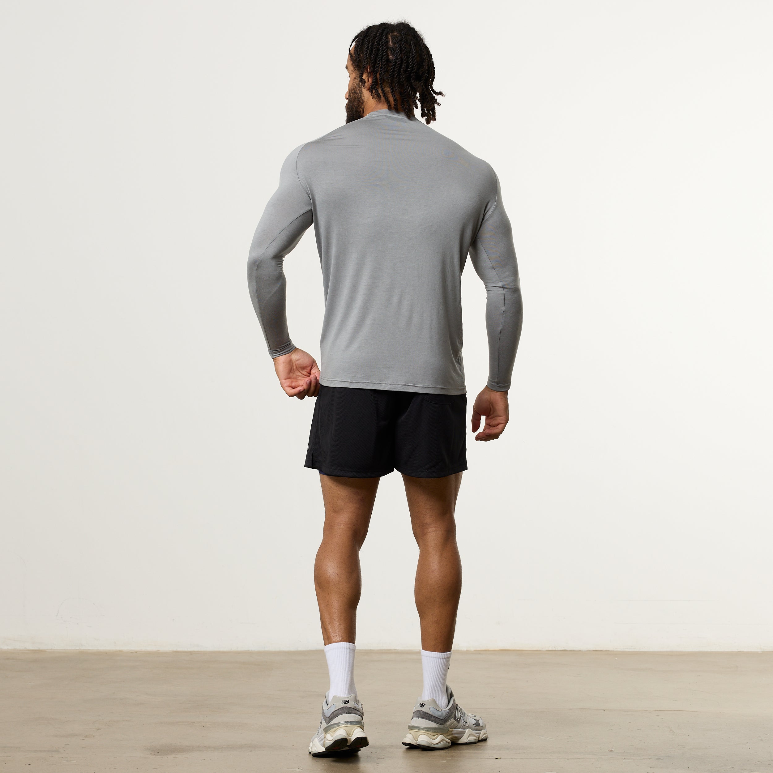 Vanquish Ultra Soft Steel Grey Long Sleeve Slim Fit T Shirt
