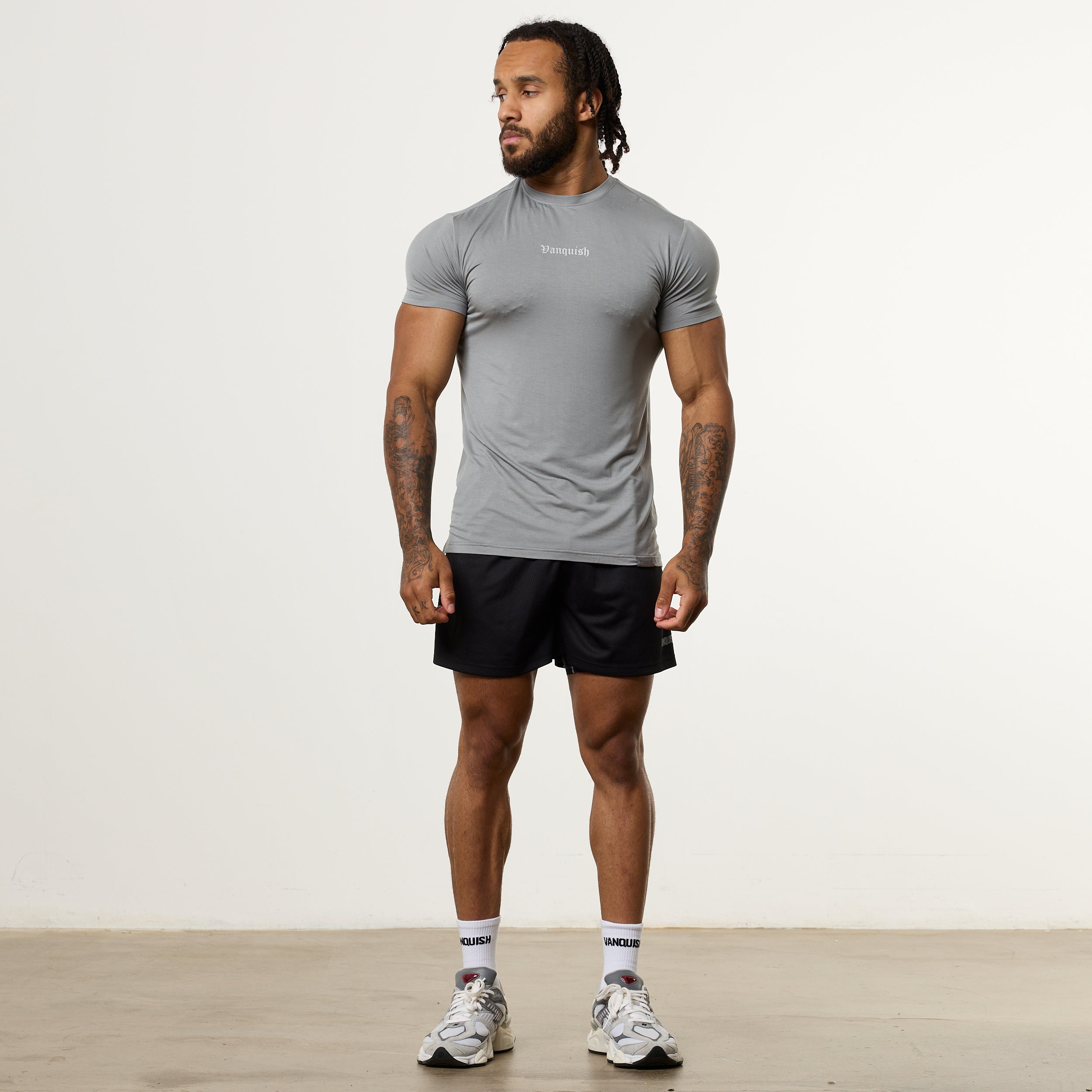 Vanquish Ultra Soft Steel Grey Slim Fit T Shirt