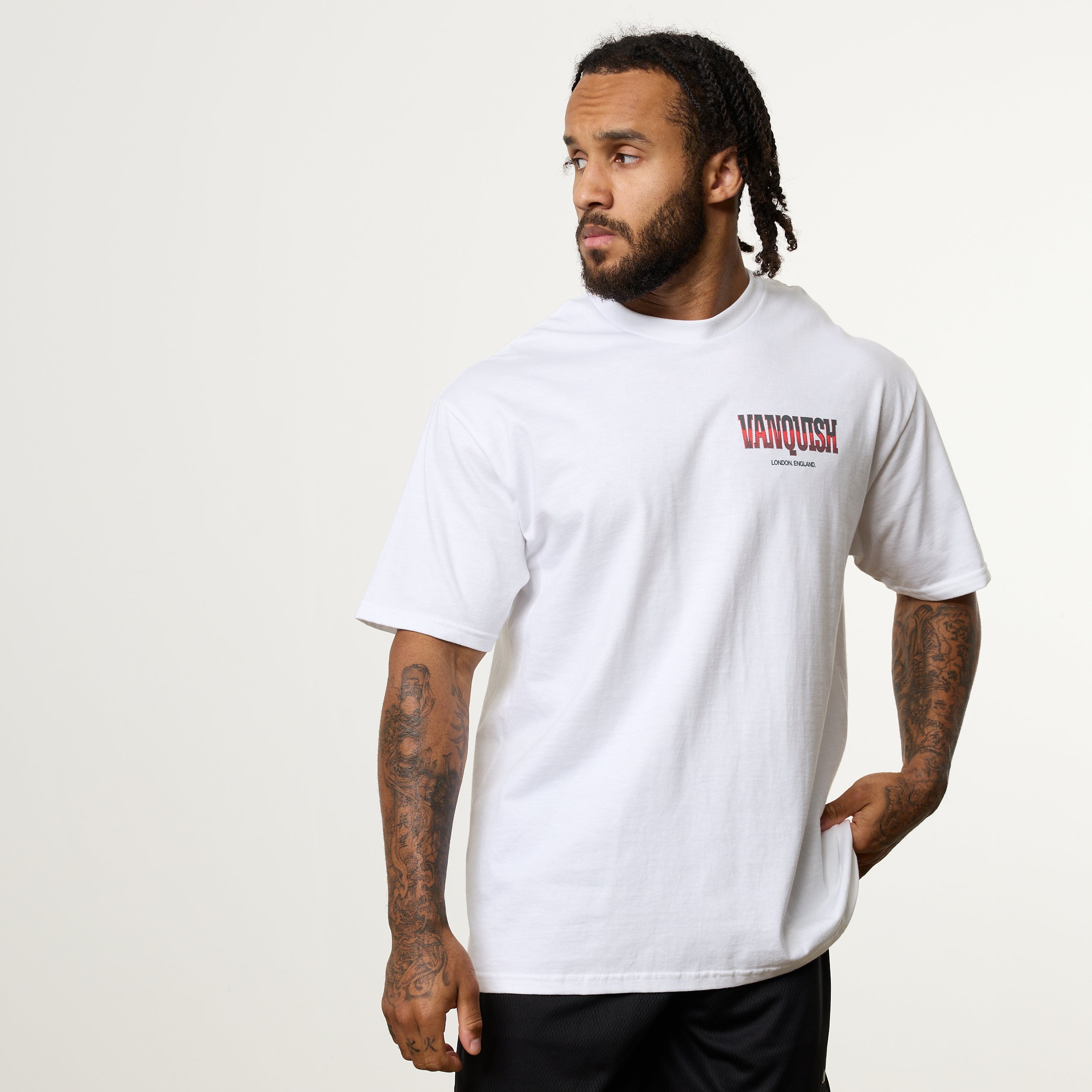 Vanquish Revolve Chrome White Oversized T Shirt