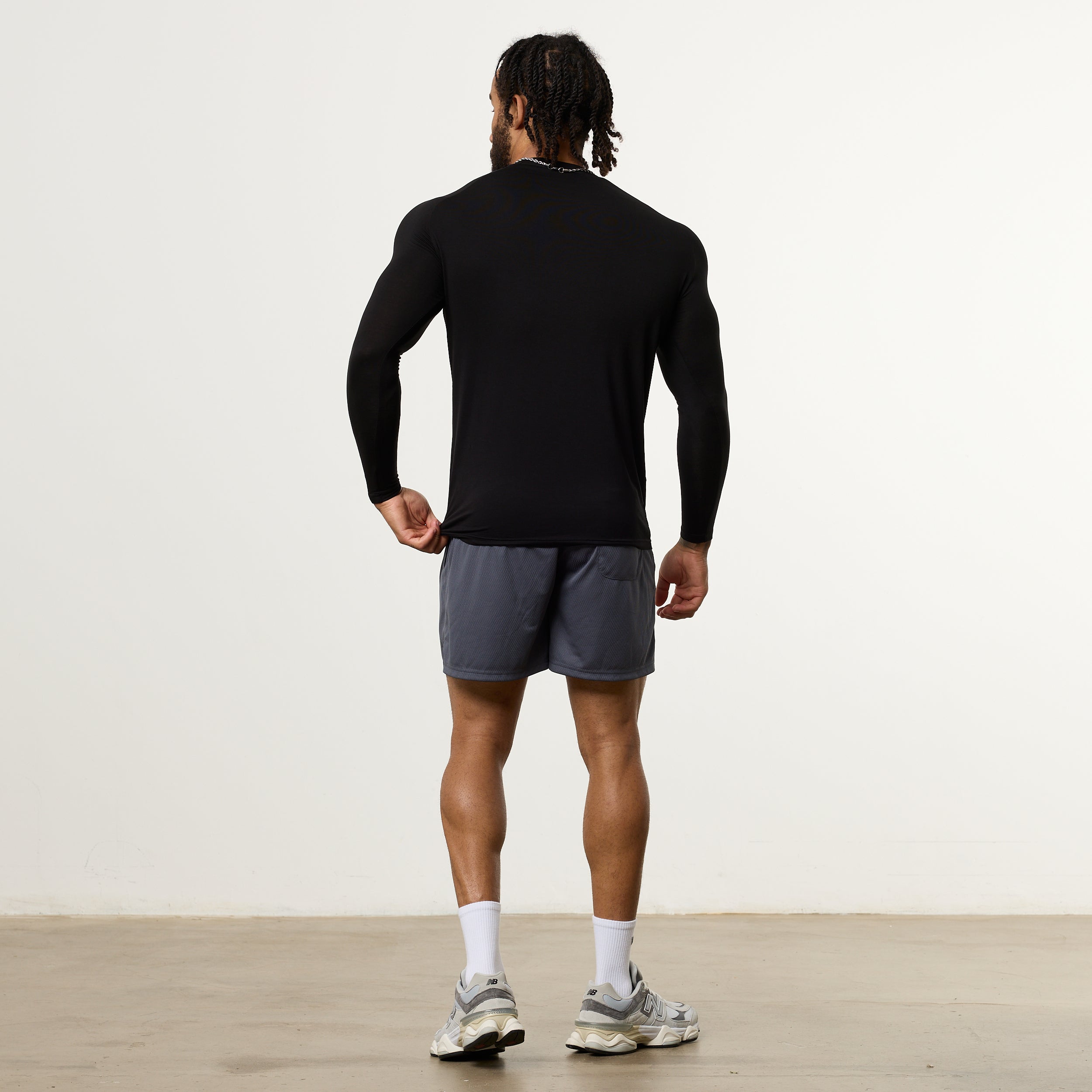 Vanquish Ultra Soft Black Long Sleeve Slim Fit T Shirt