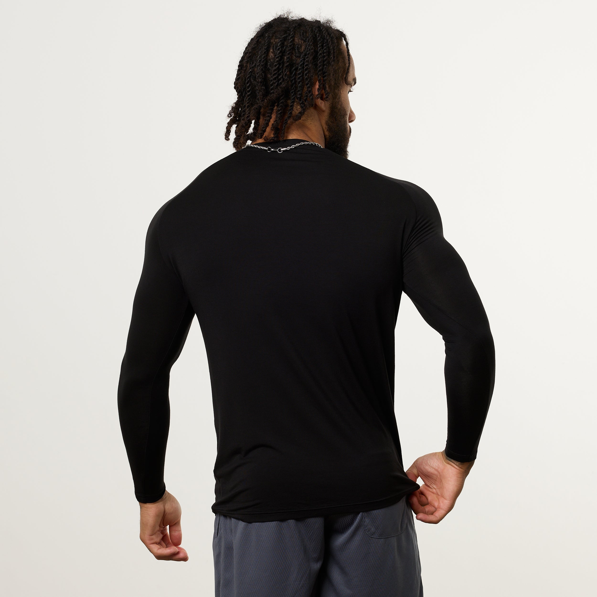 Vanquish Ultra Soft Black Long Sleeve Slim Fit T Shirt
