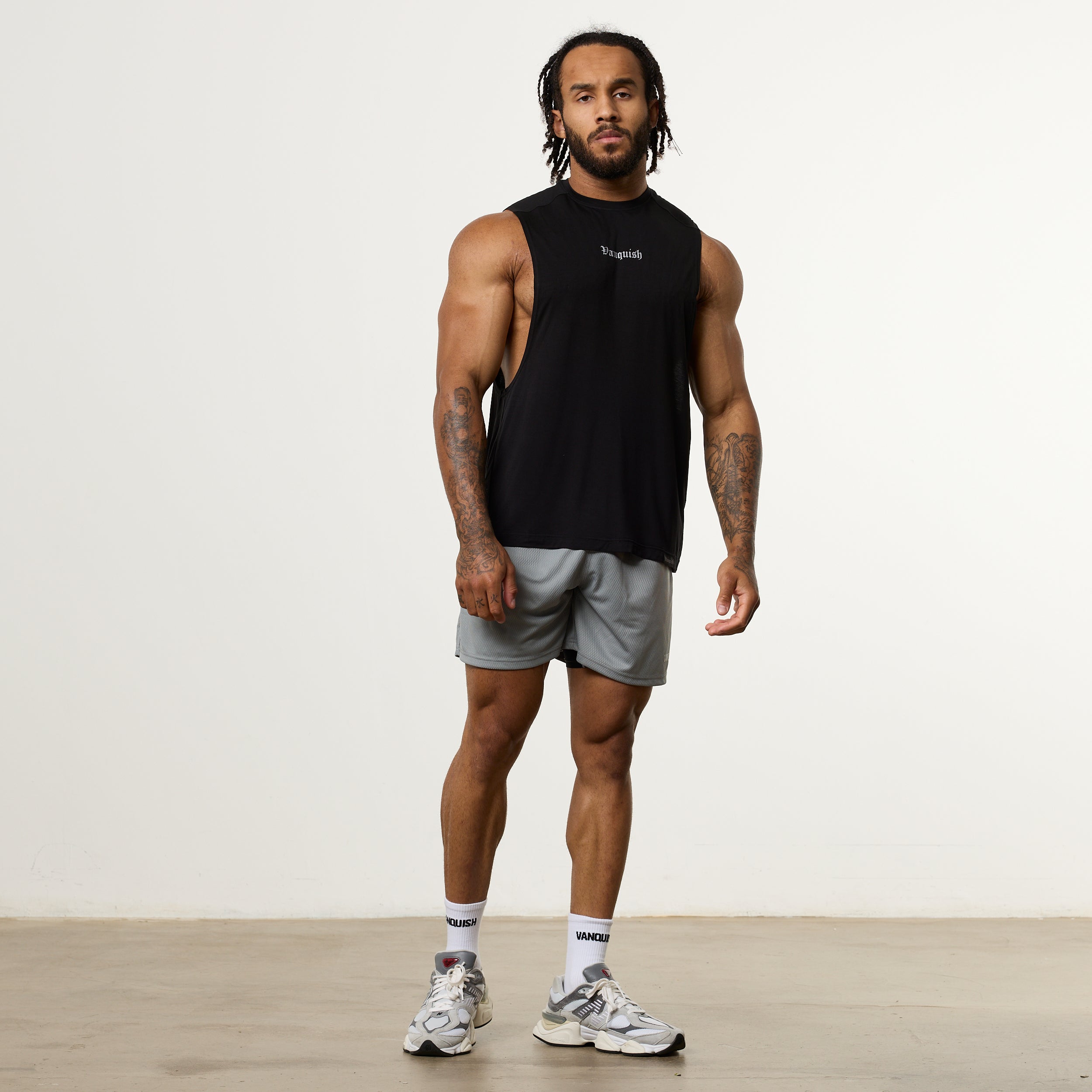 Vanquish Ultra Soft Black Oversized Sleeveless T Shirt