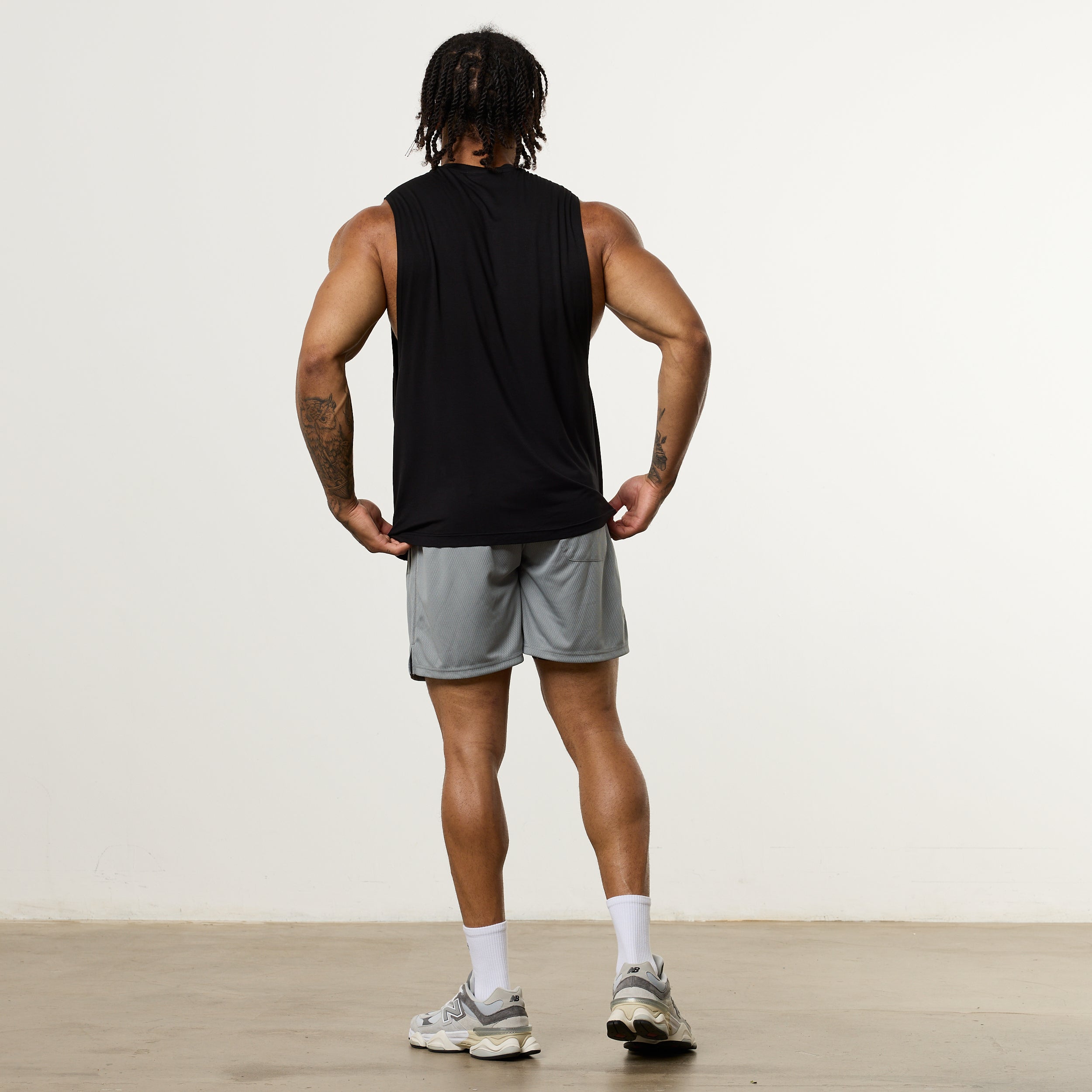Vanquish Ultra Soft Black Oversized Sleeveless T Shirt