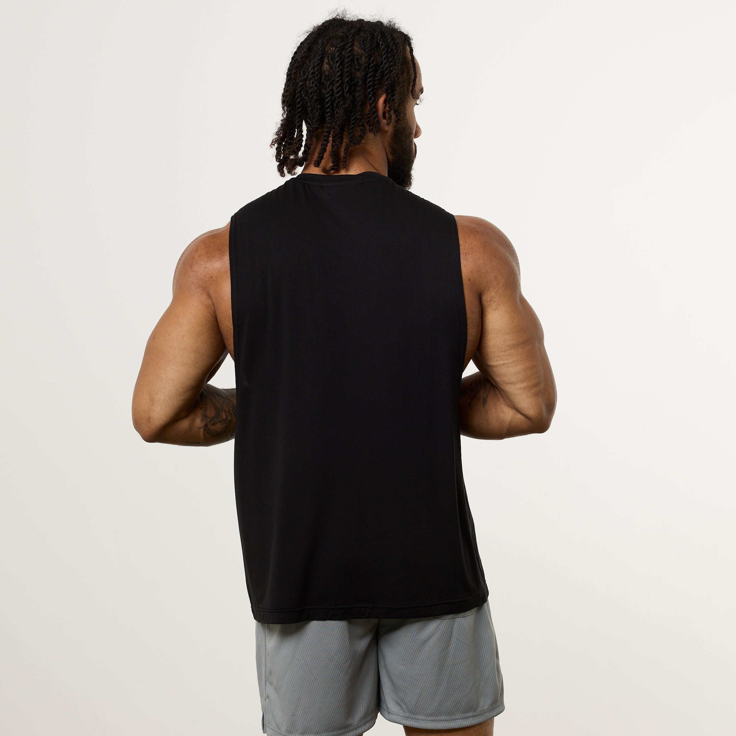 Vanquish Ultra Soft Black Oversized Sleeveless T Shirt