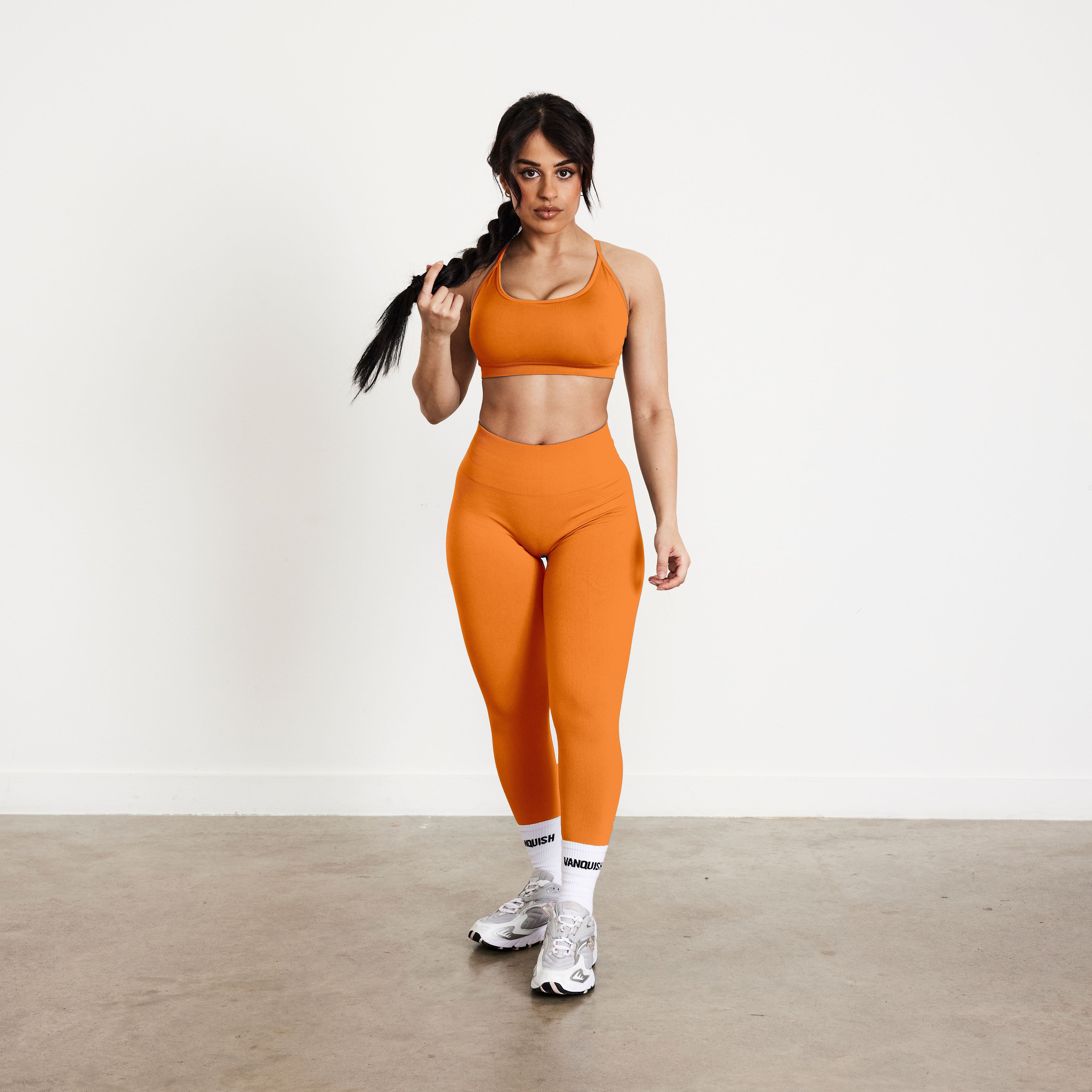 Vanquish Elevate Seamless Scrunch Petite Orange Leggings