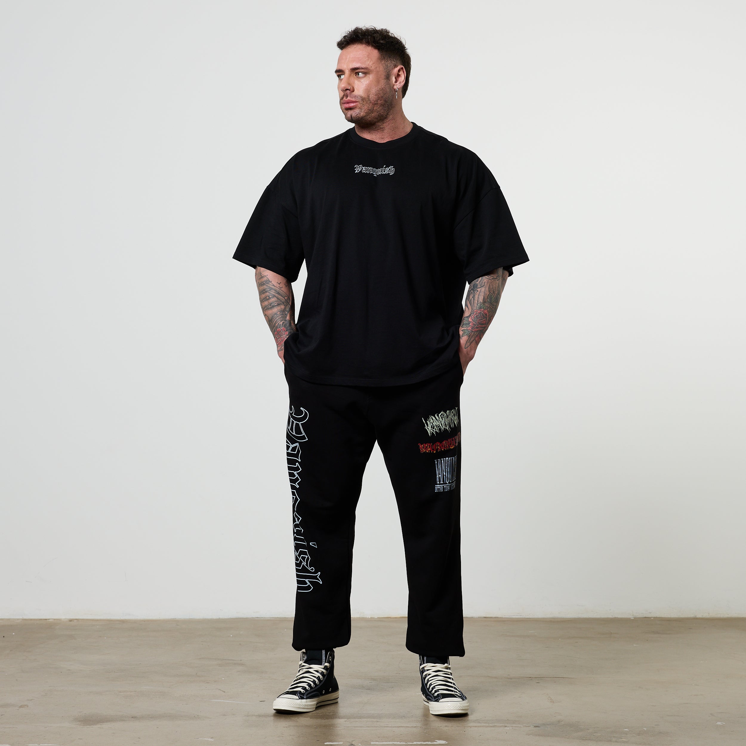 Vanquish Olympus Black Heavyweight Oversized Boxy T Shirt