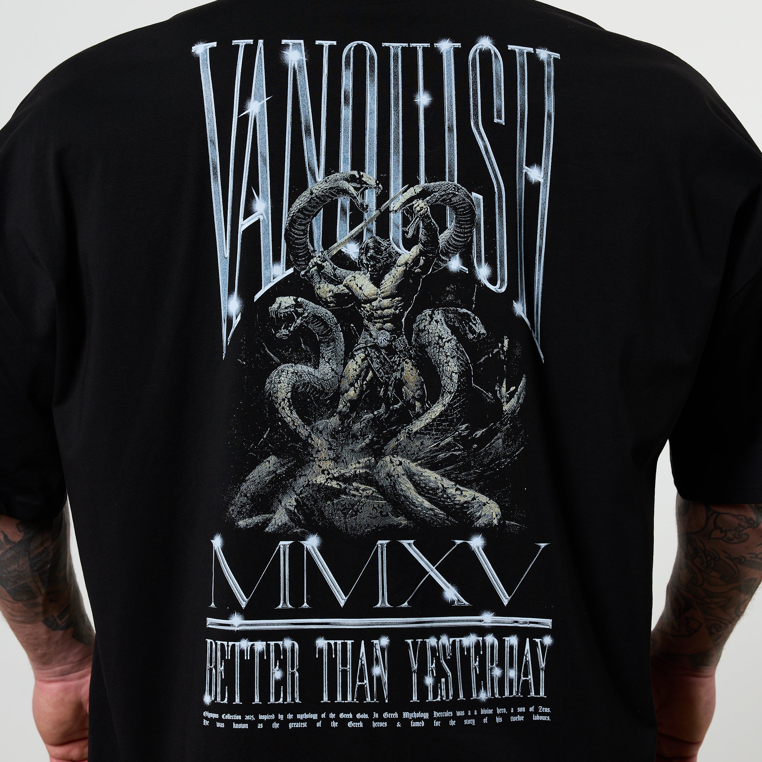 Vanquish Olympus Black Hercules Oversized Boxy T Shirt