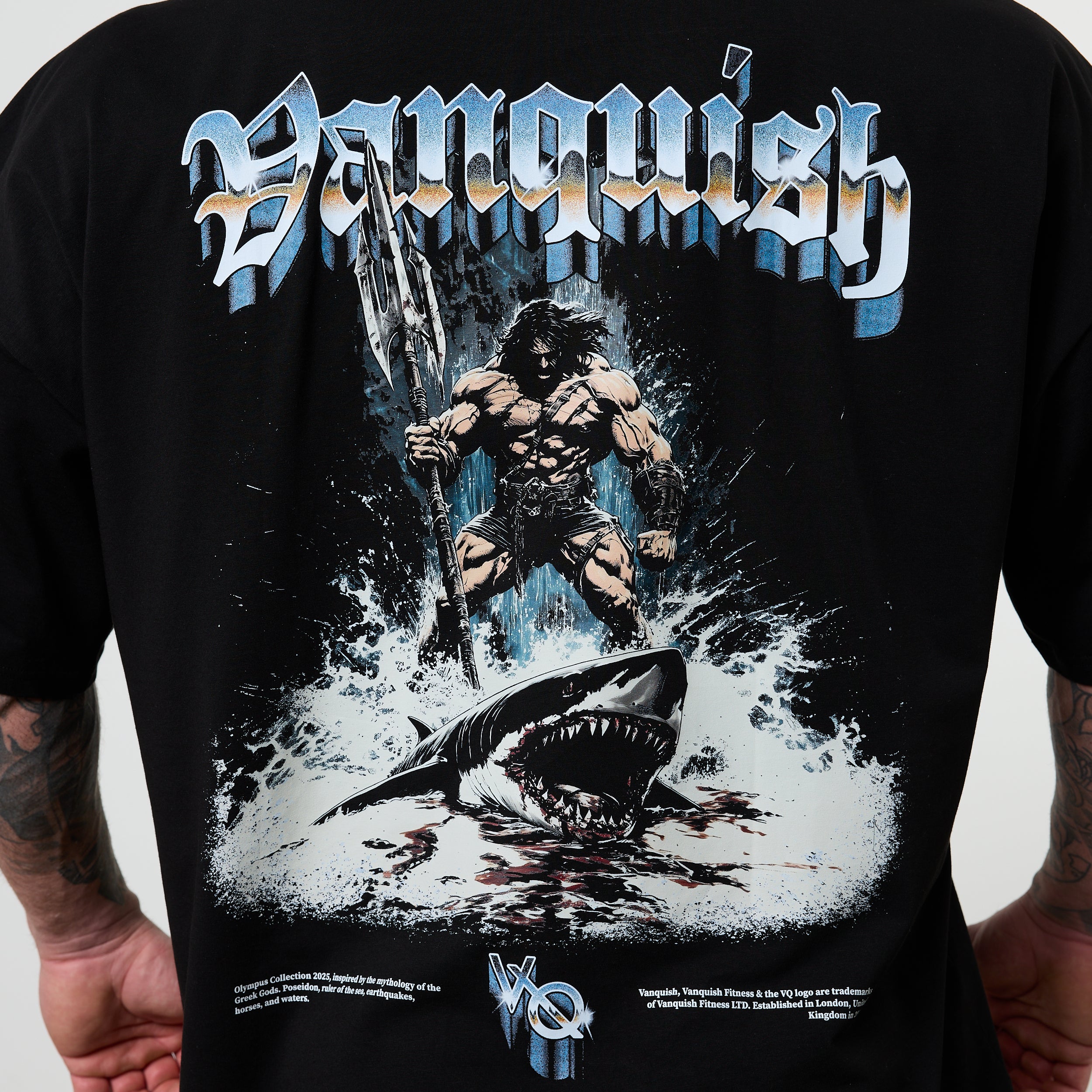 Vanquish Olympus Black Poseidon Oversized Boxy T Shirt