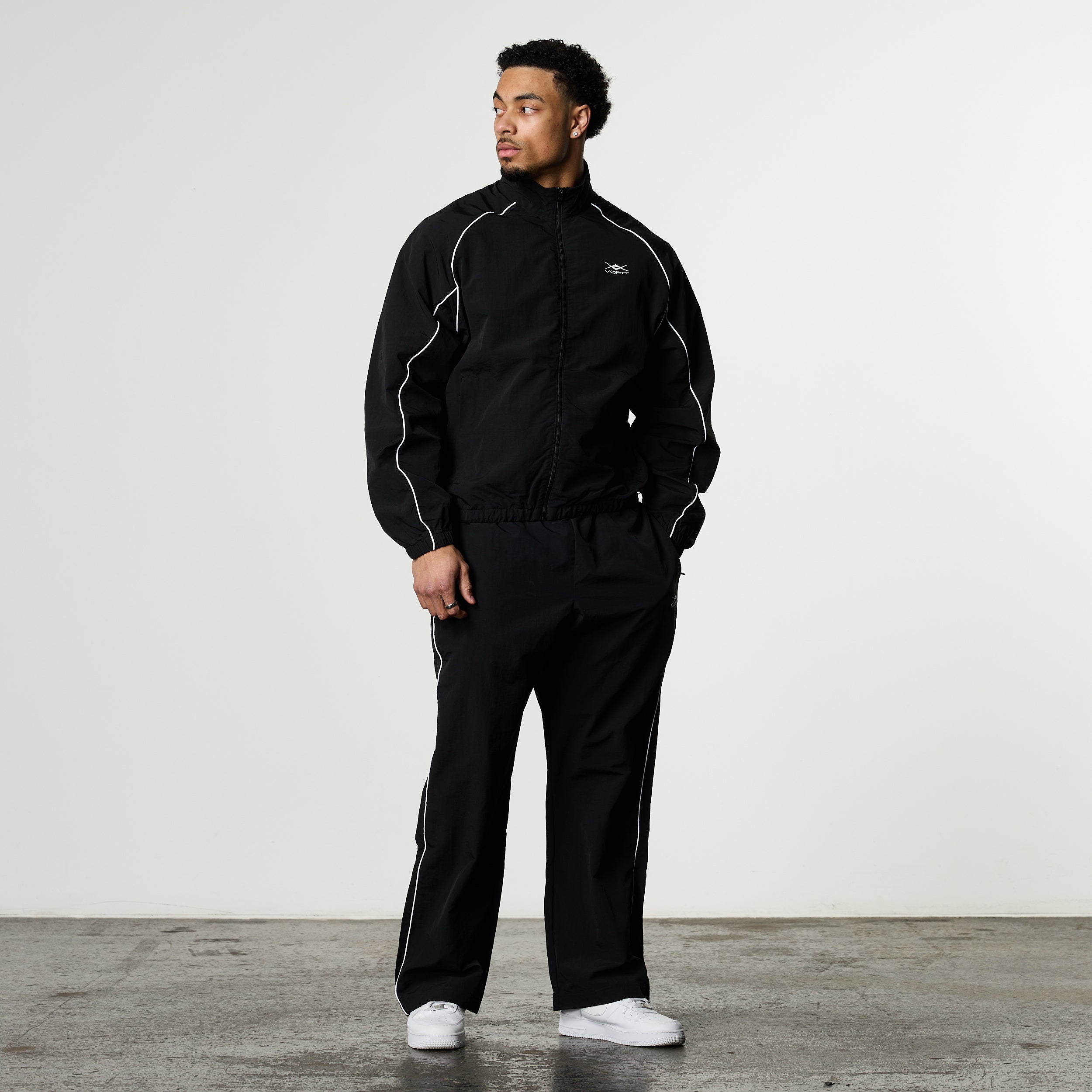 NYLON BLACK TRACK JACKET