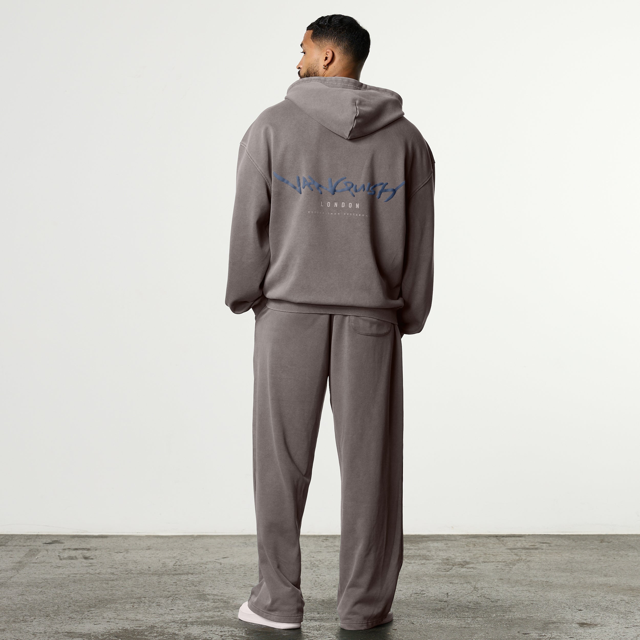 GRAFFITI WASHED MUSHROOM ZIP HOODIE