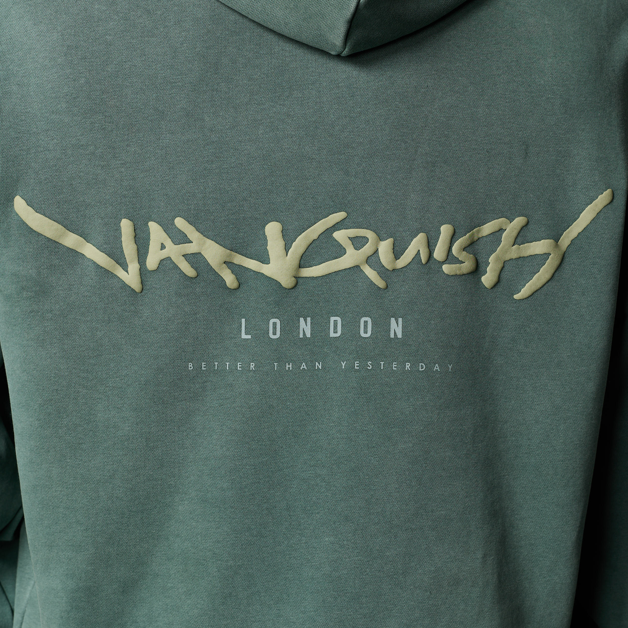 GRAFFITI WASHED SAGE ZIP HOODIE