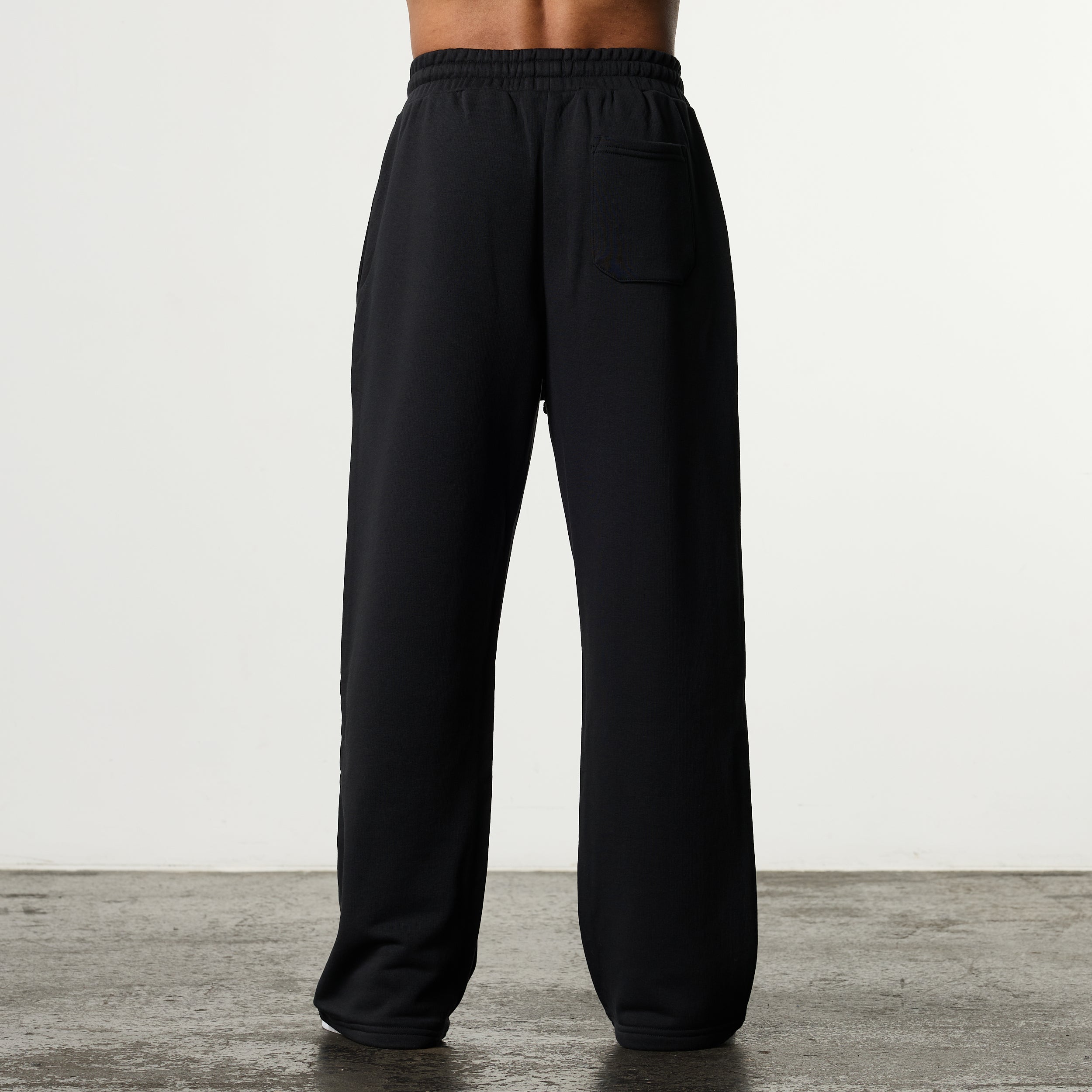 SHINTO GODS SCRIPT BLACK STRAIGHT LEG SWEATPANTS