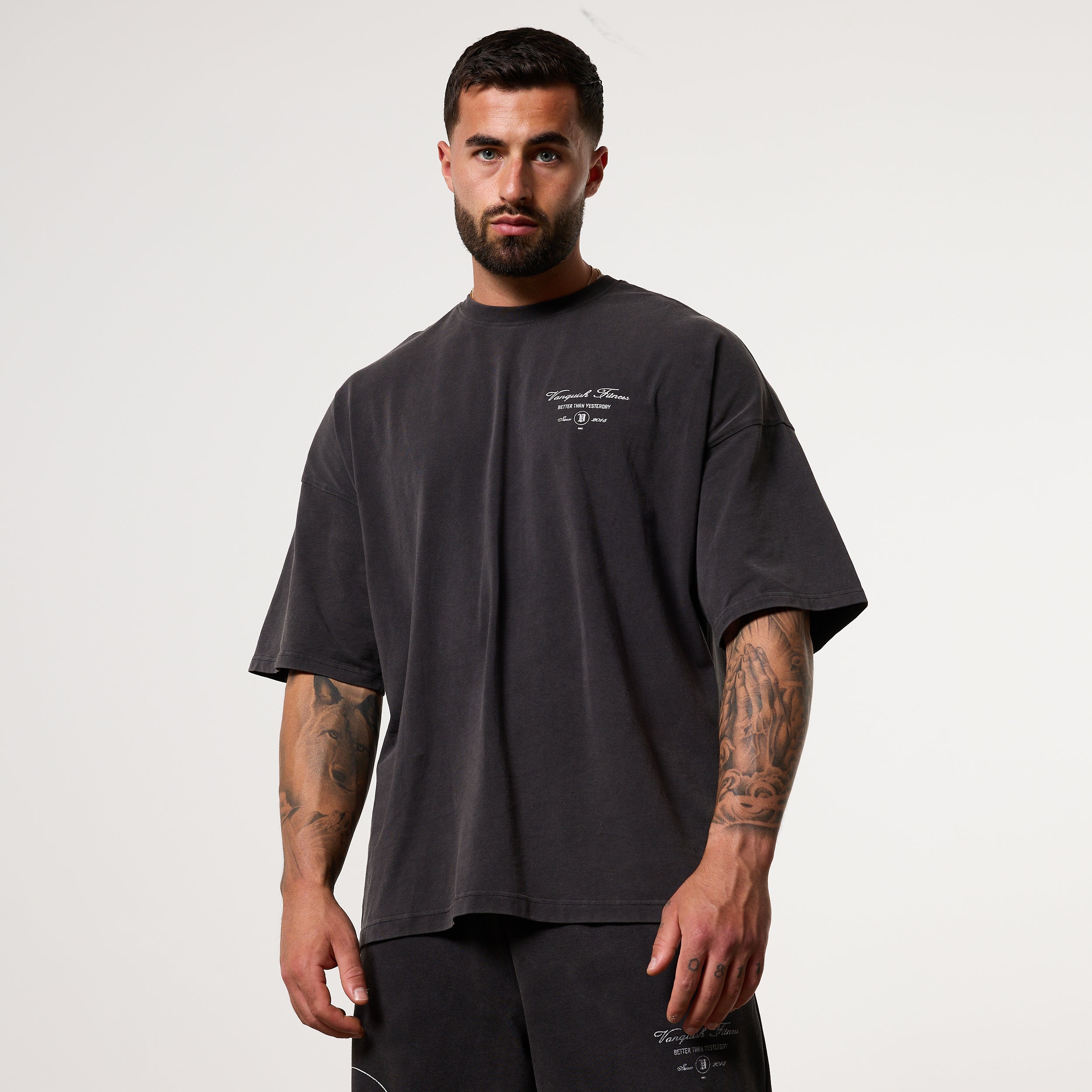 Vanquish Legacy Black Washed Oversized Boxy Tee