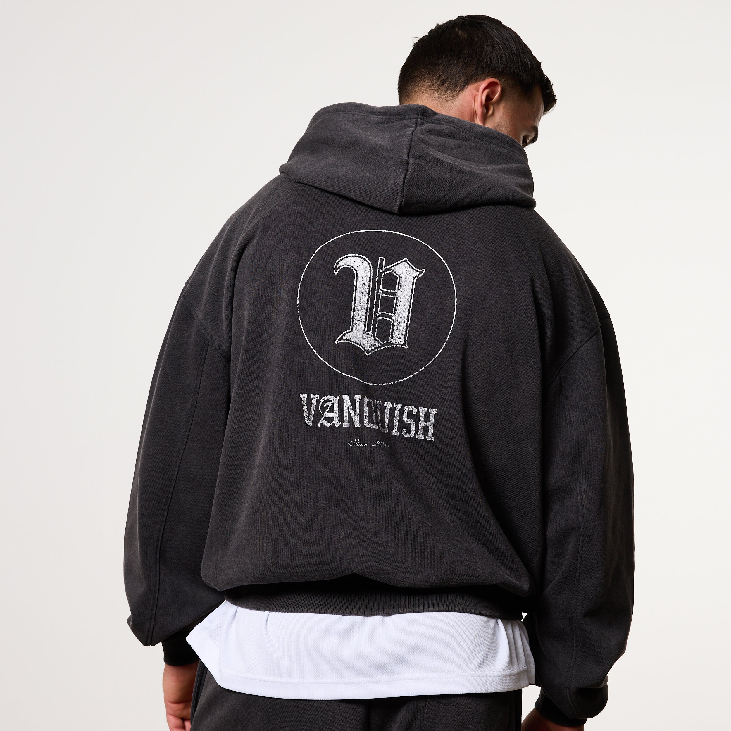 Vanquish Legacy Black Washed Oversized Pullover Hoodie